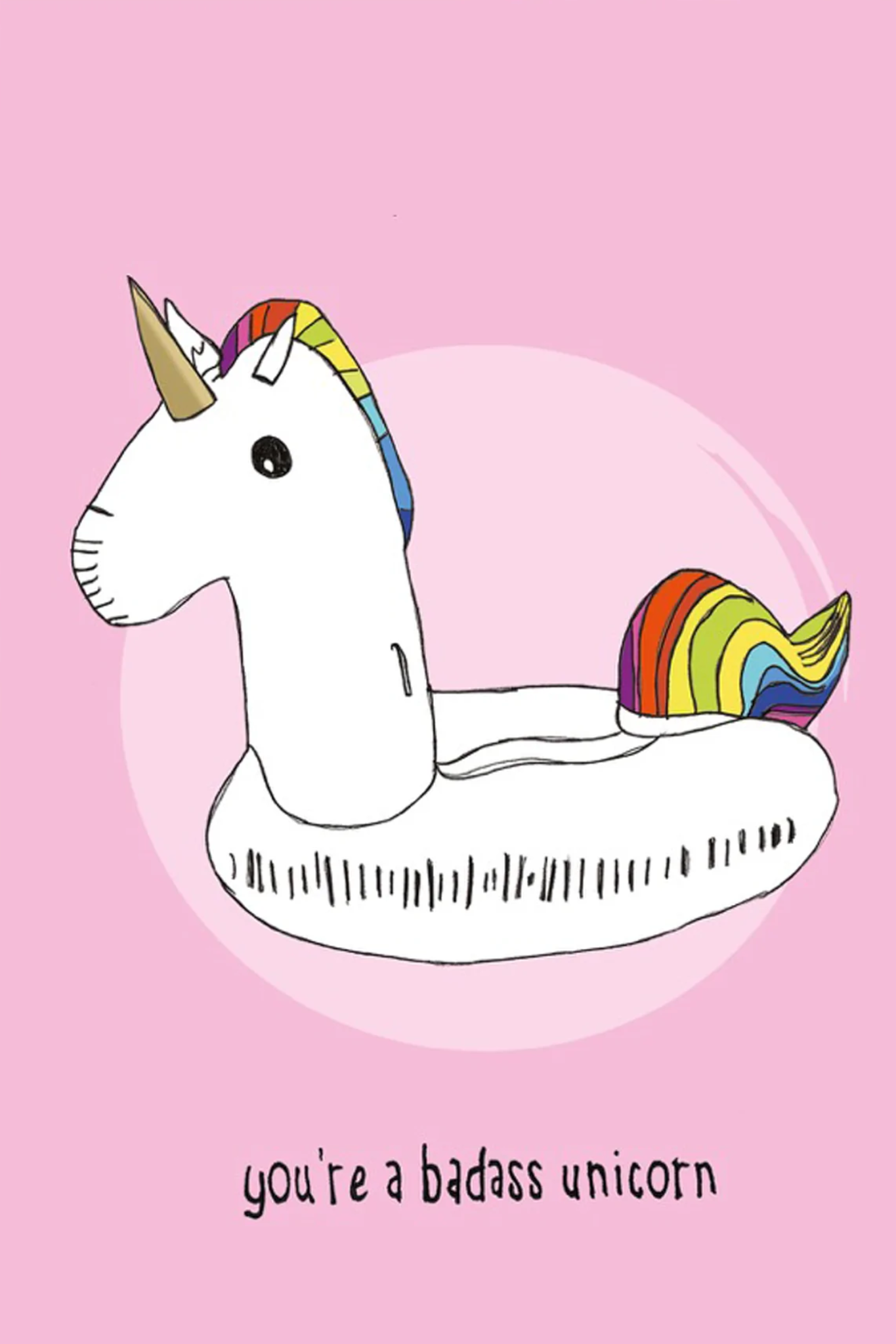 BADASS UNICORN - POSTCARD