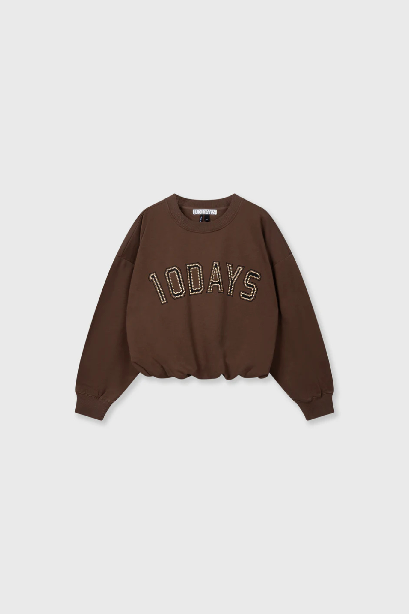 PLEATED SWEATER - DARK TRUFFLE