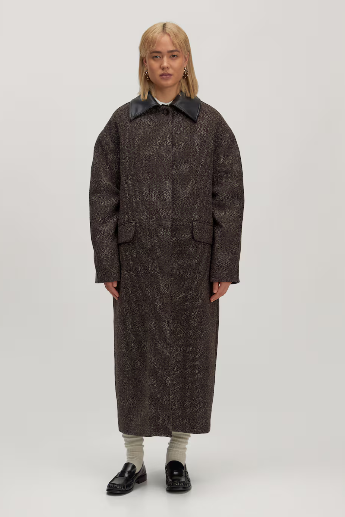 LEAH WOOL COAT - BROWN