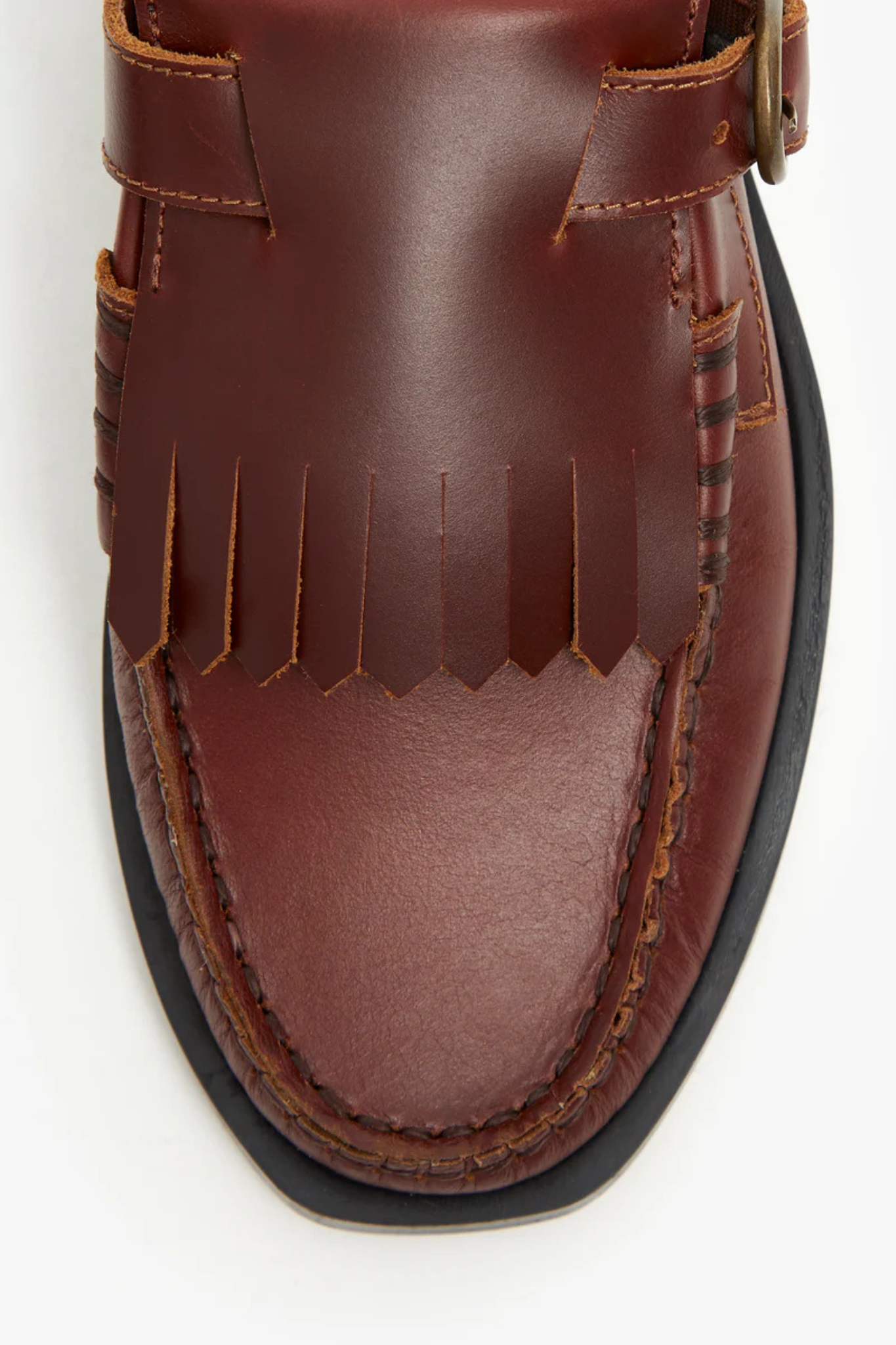 VEGA LEATHER T-BAR SHOES - REDISH