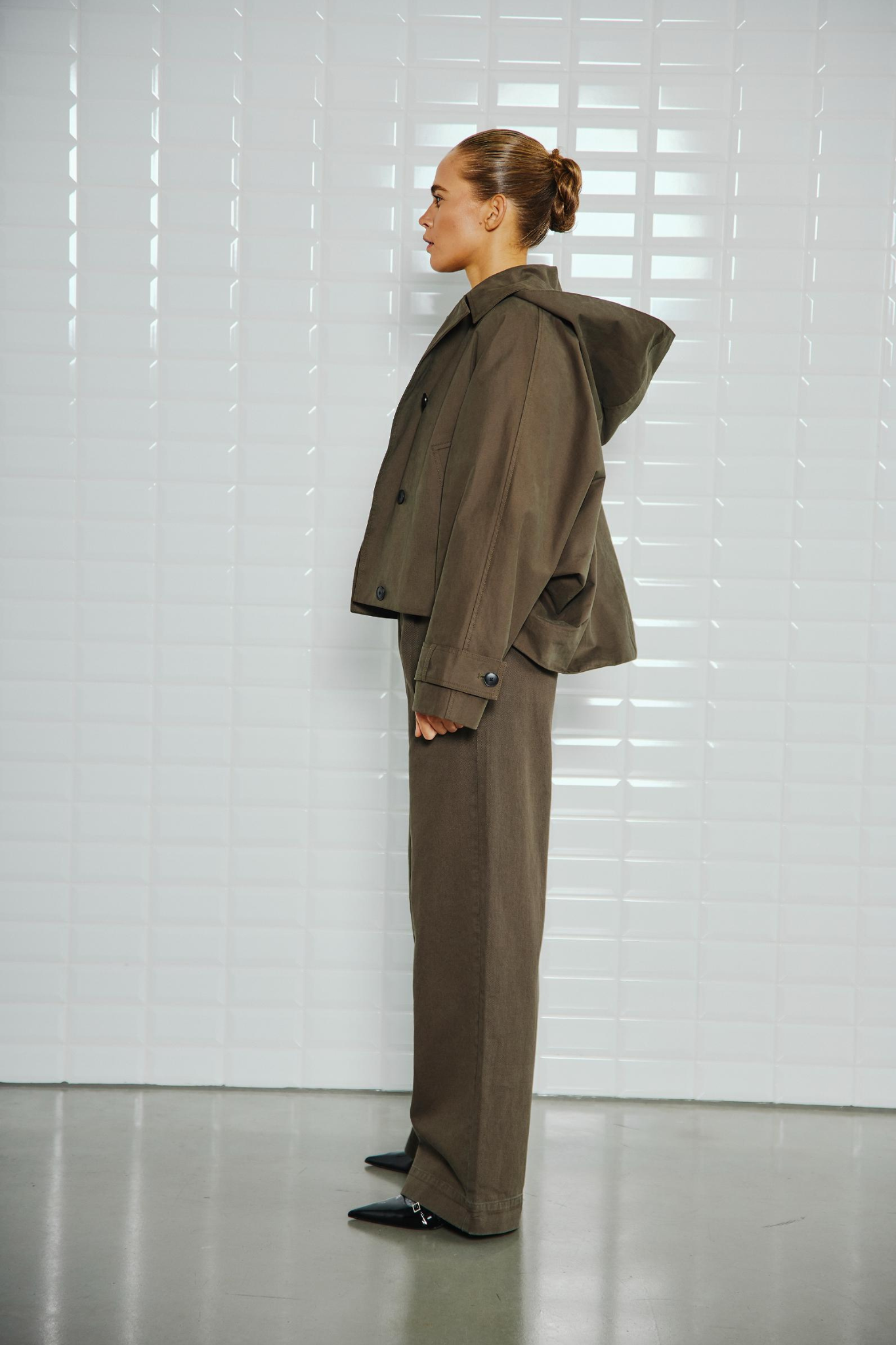 LALAIA HOODED JACKET - MIDNIGHT GREEN