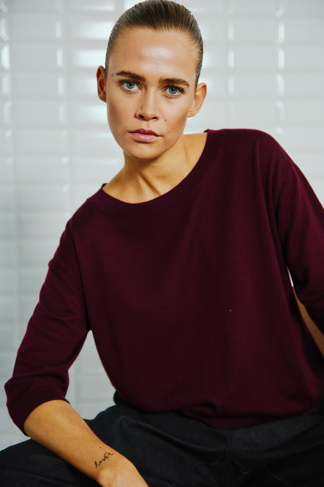 KAI SS PULLOVER - WINE MELANGE