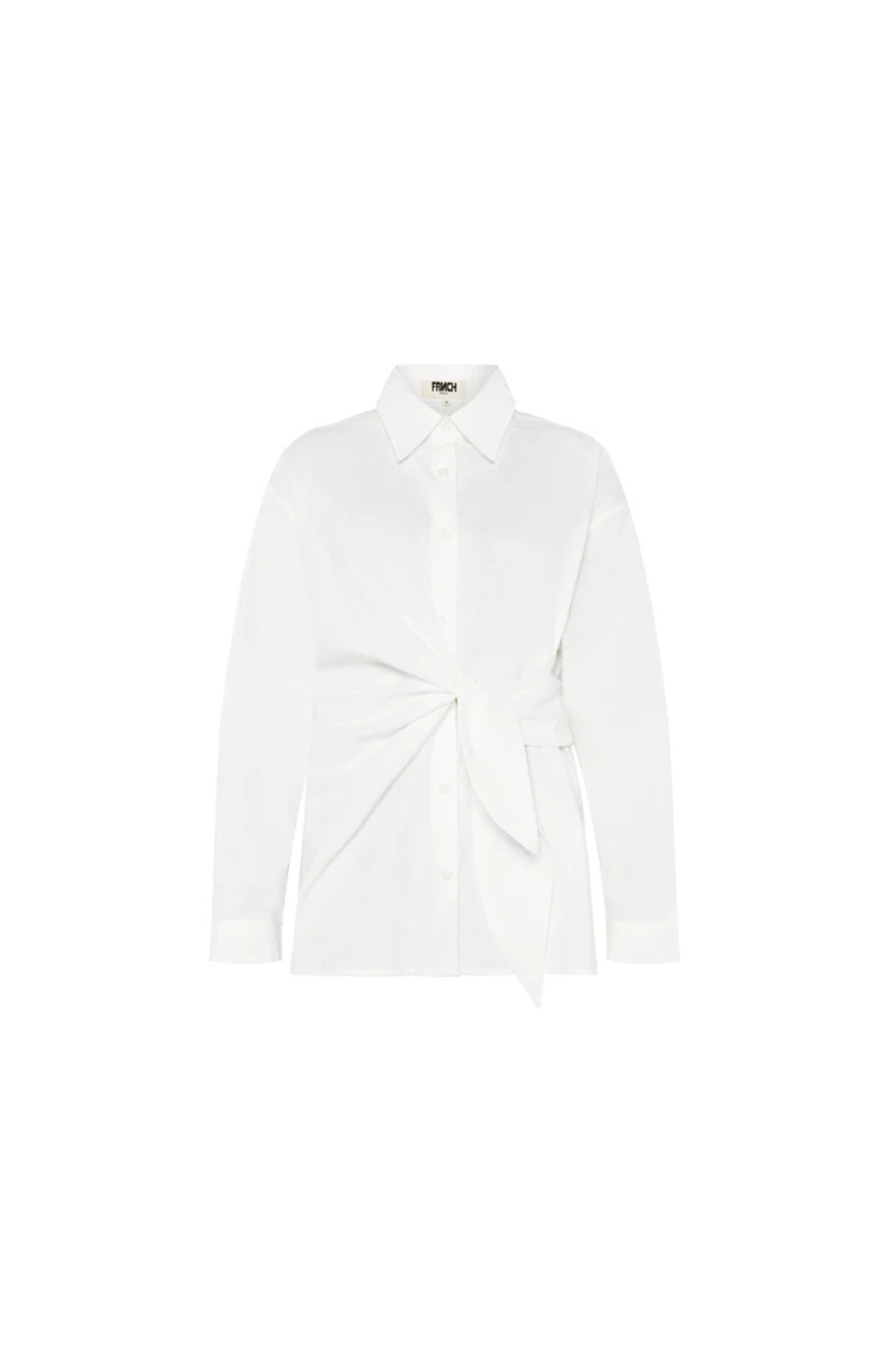 FRNCH adia shirt in white. Front flatlay view