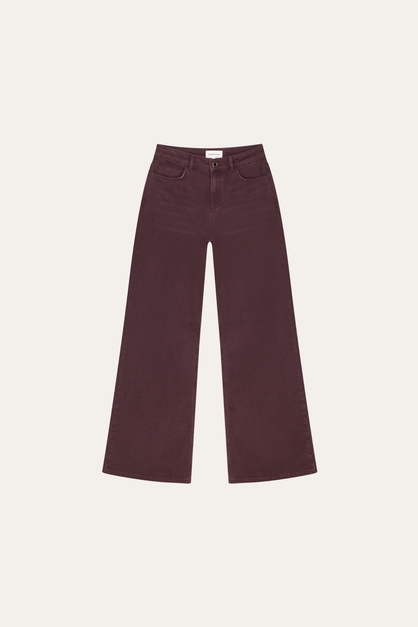 THEA WIDE LEG JEANS - DEEP BURGUNDY