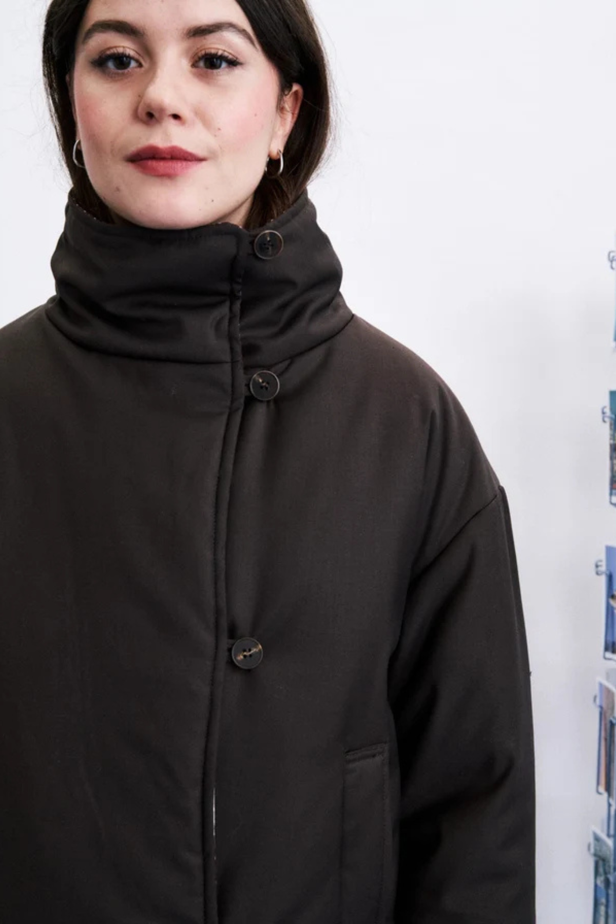 GIONA PUFFER JACKET - CHOCOLAT