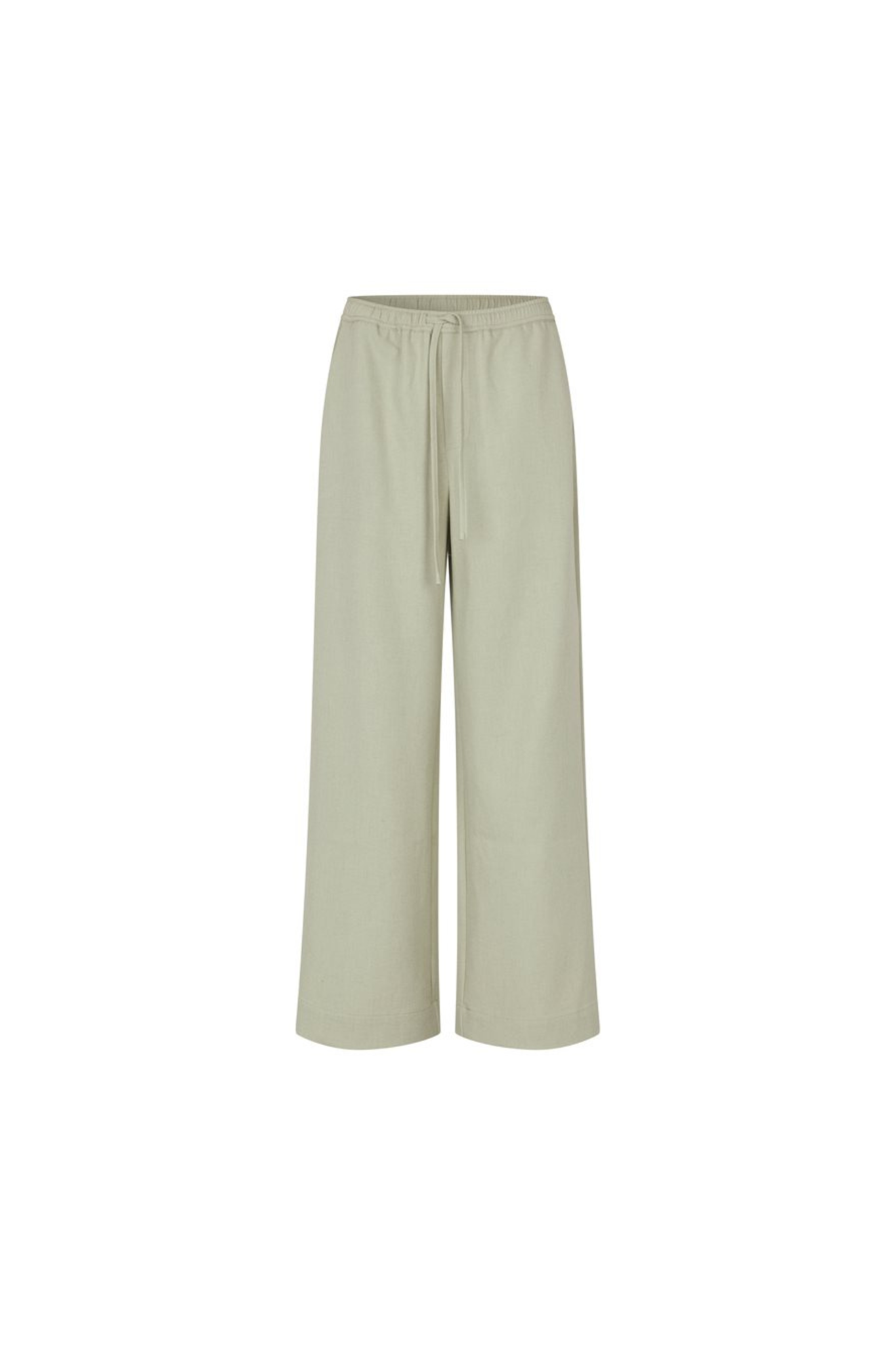 MBYM christoff morenna pants in pistachio/green. Front flatlay view