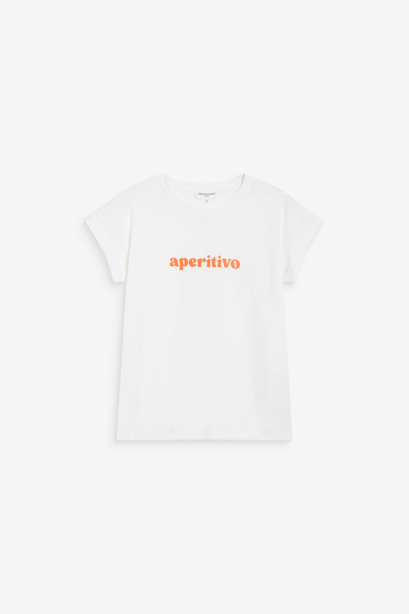 WYLO T-SHIRT - ORANGE/WHITE