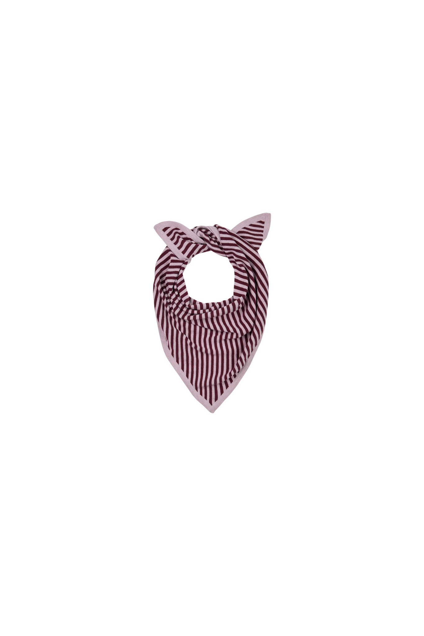 STRIPED TRIANGLE SCARF - LAVENDER FROST