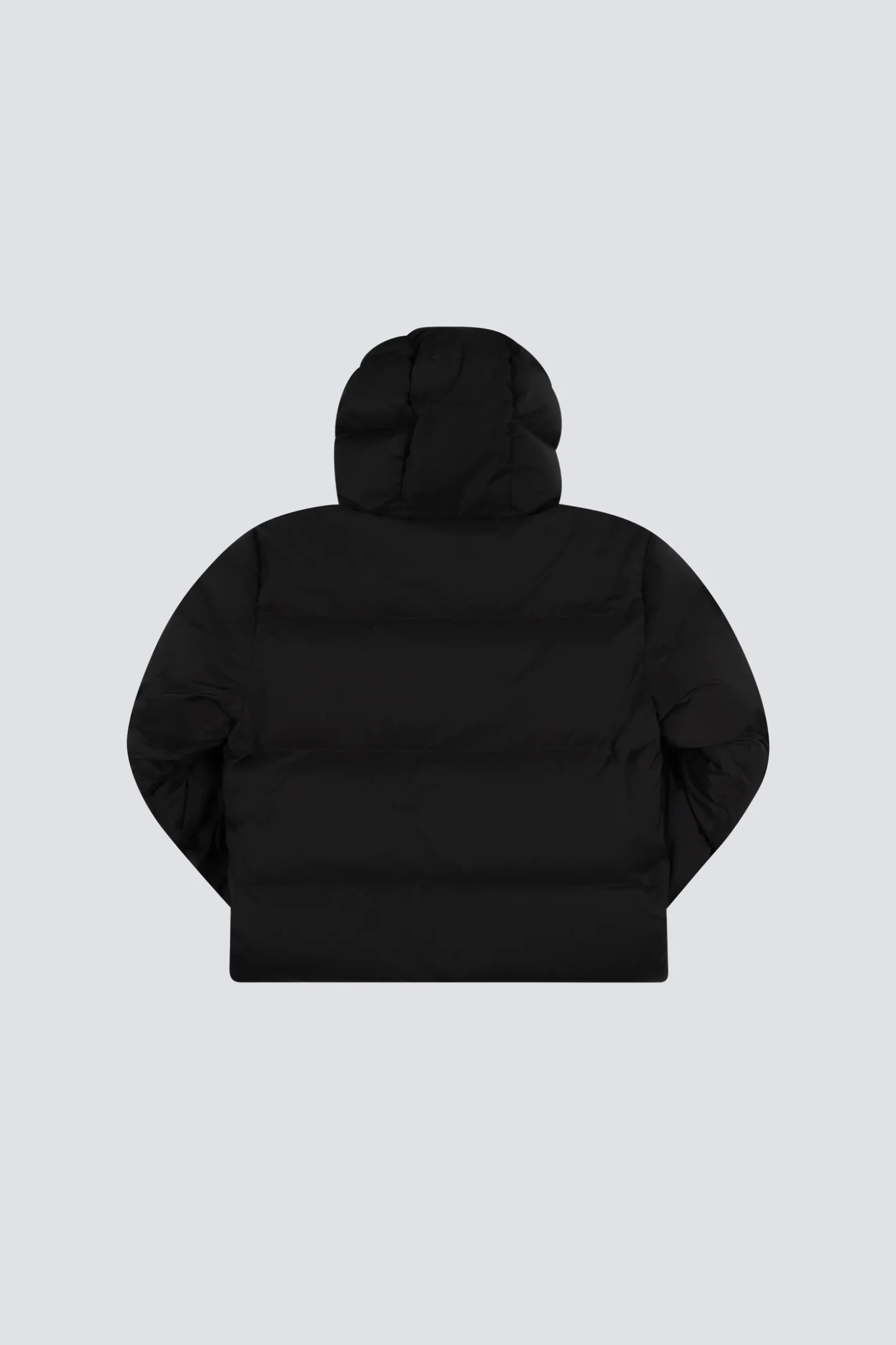 HOODED PUFFER JACKET - BLACK