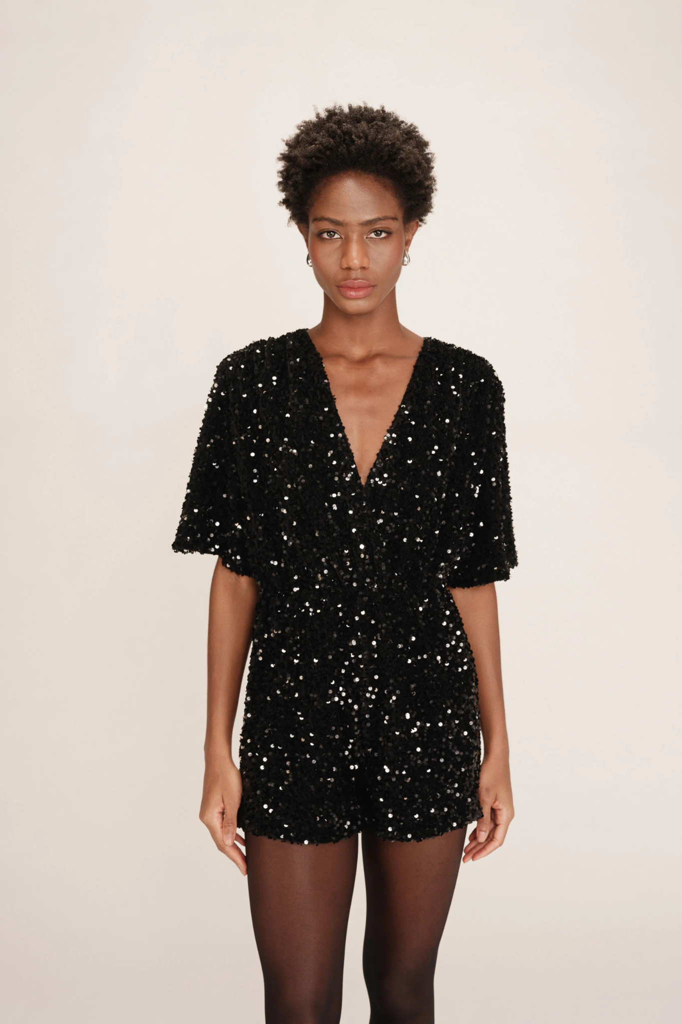 THALASSA SHORT JUMPSUIT - BLACK