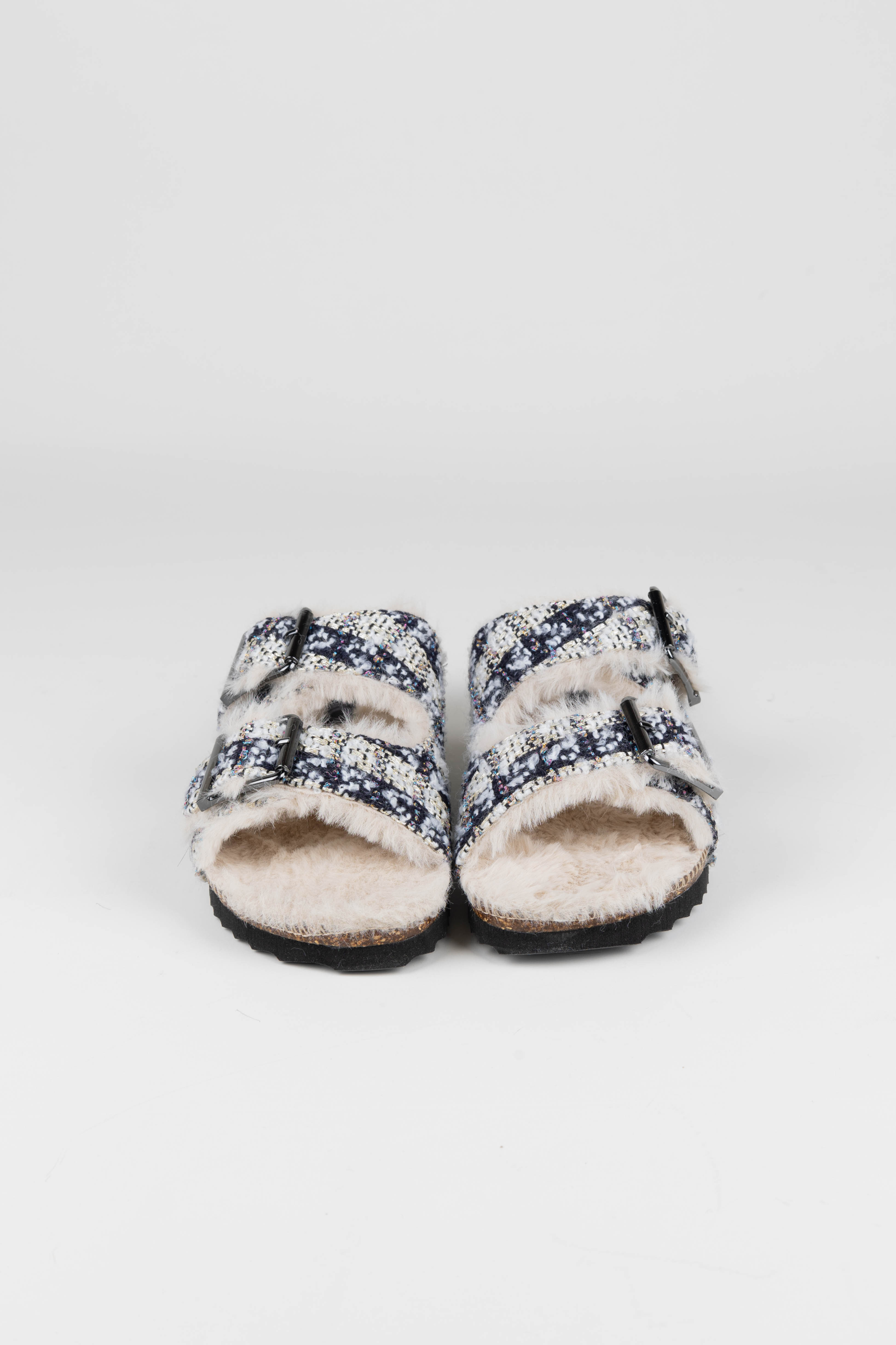 OU - FURBIO FUR SLIPPERS WOMEN - WHITE