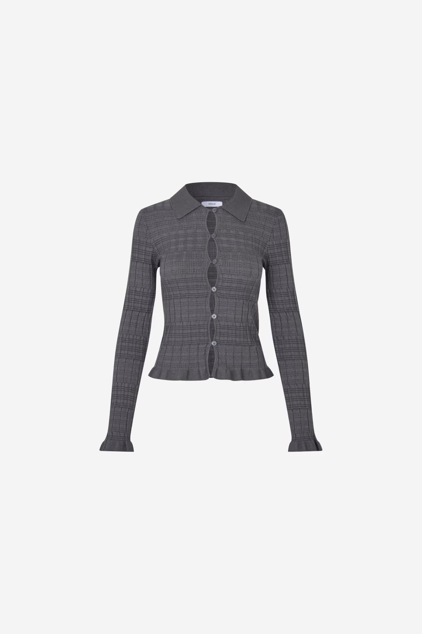 YELIA LS CARDIGAN - DARK GREY MEL