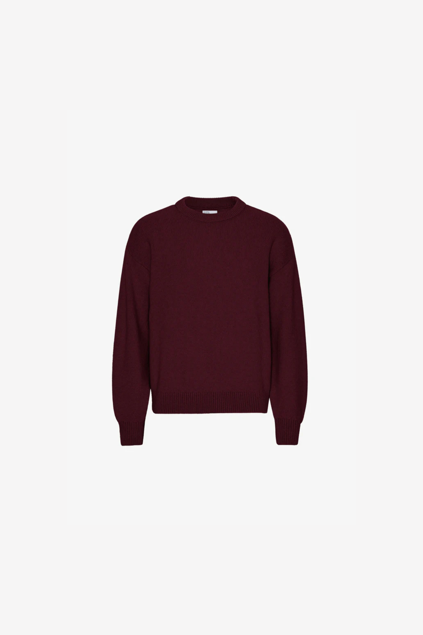 OVERSIZED MERINO WOOL CREW - OXBLOOD RED