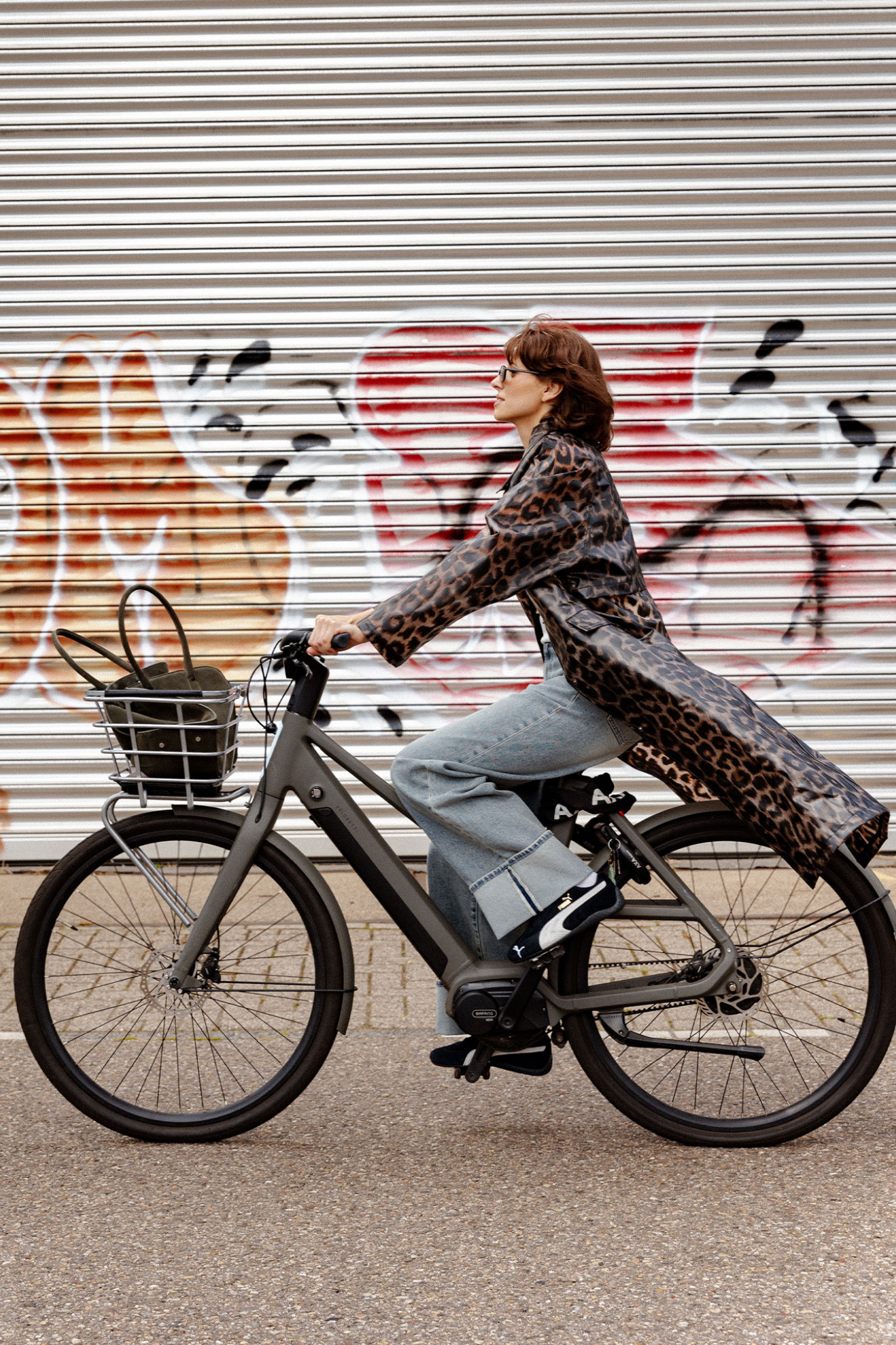 LEOPARD RAIN COAT - GREY MORN
