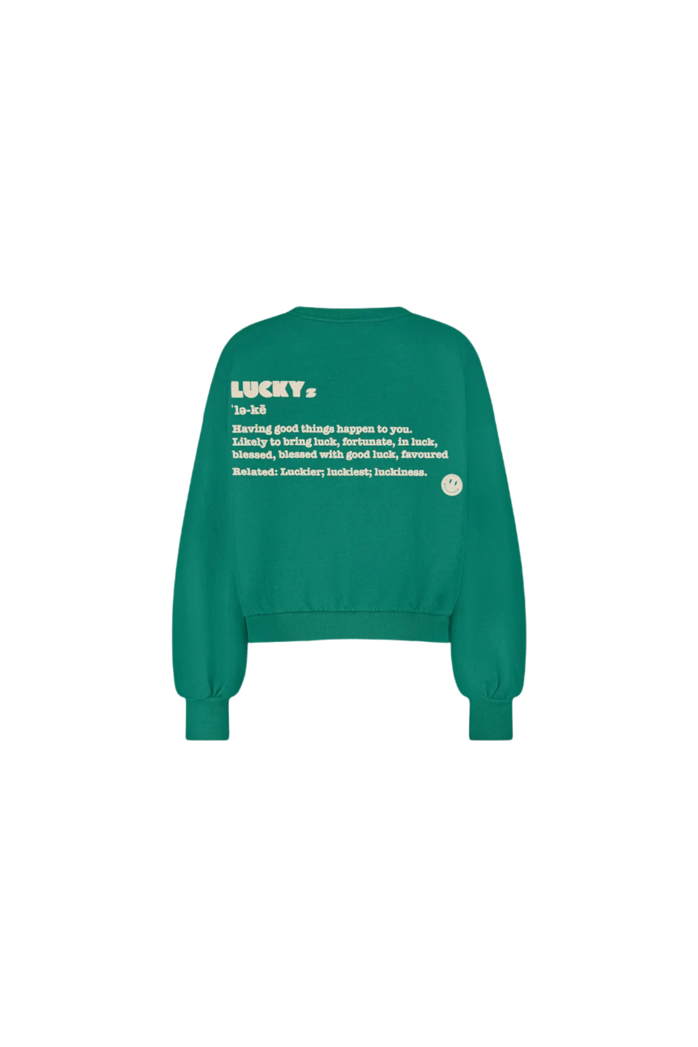 BIBI DICTIONARY BIG SWEATER - GREEN PEACOCK