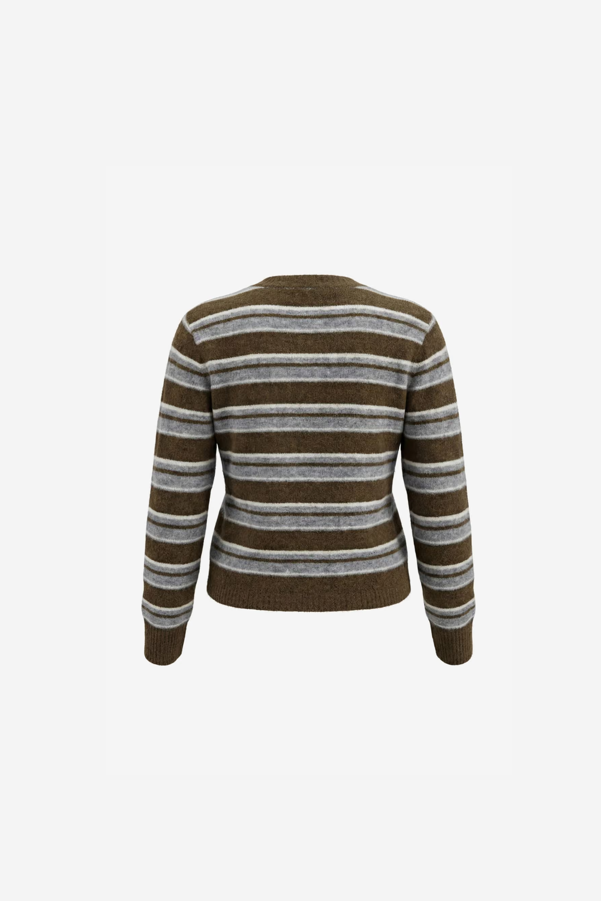 ADA LS CARDIGAN ST - OLIVE STRIPE