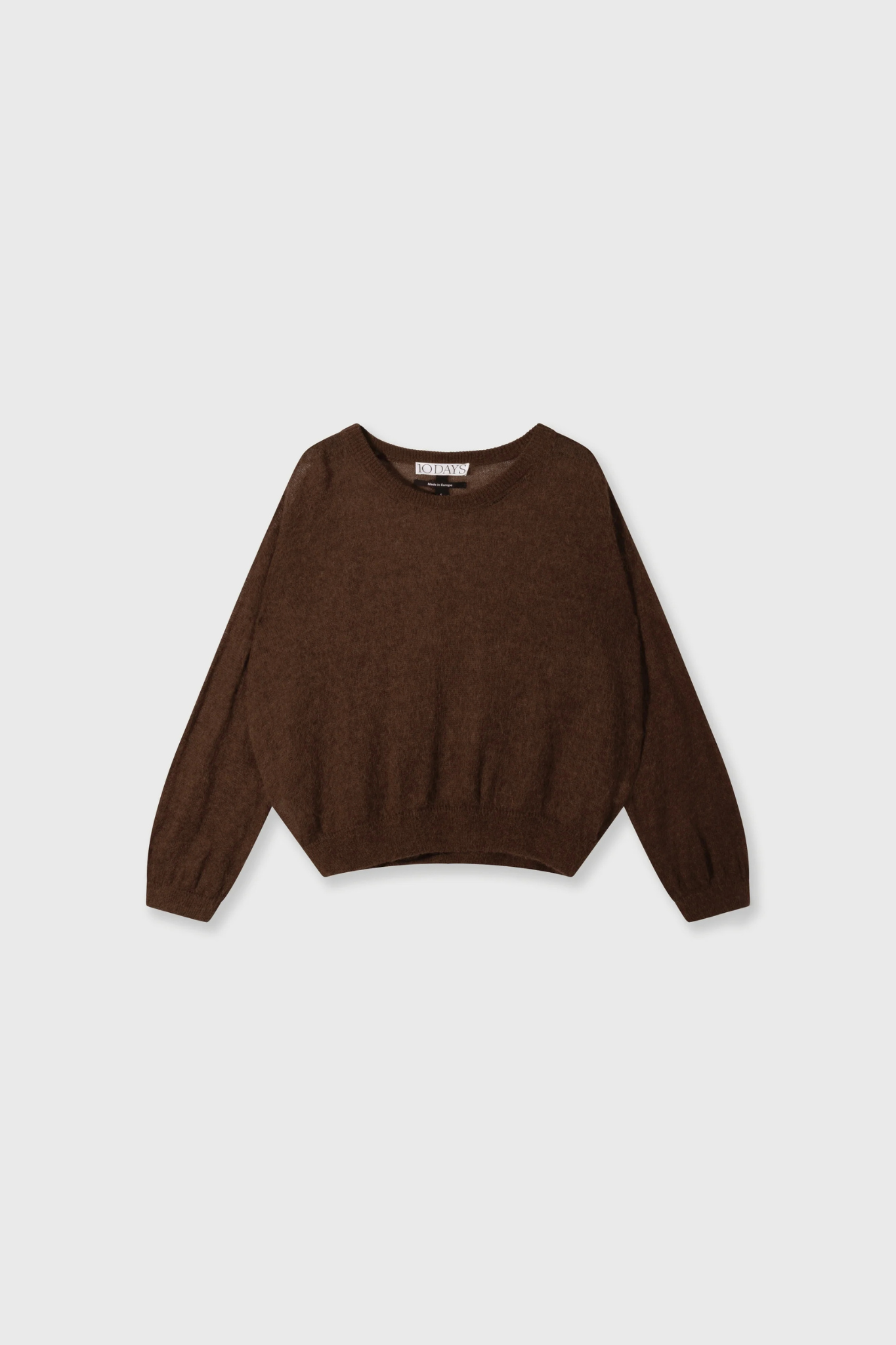 THIN KNIT SWEATER - DARK TRUFFLE