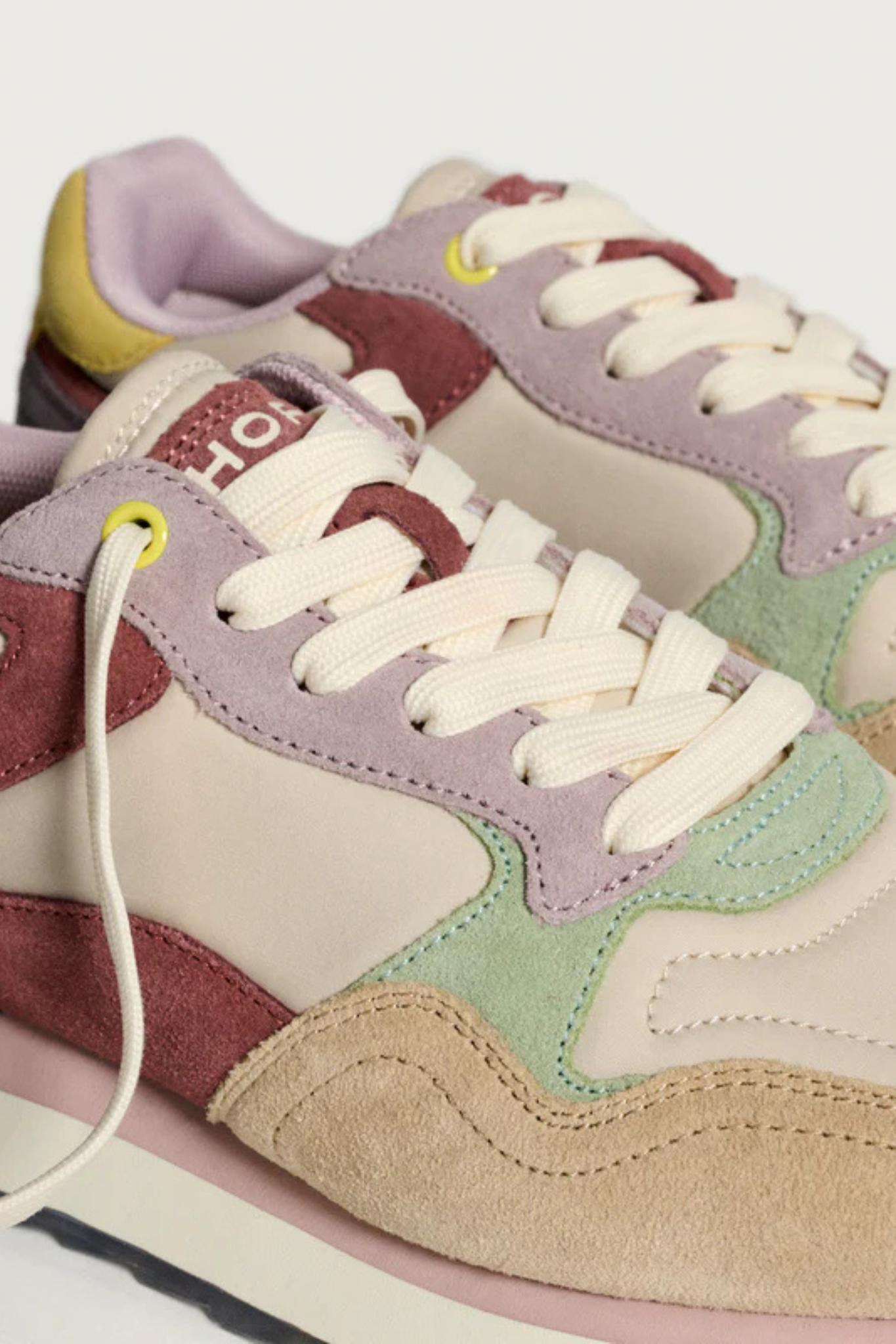 CITY BRUSSELS WOMEN SNEAKERS - BEIGE/GREEN/PURPLE