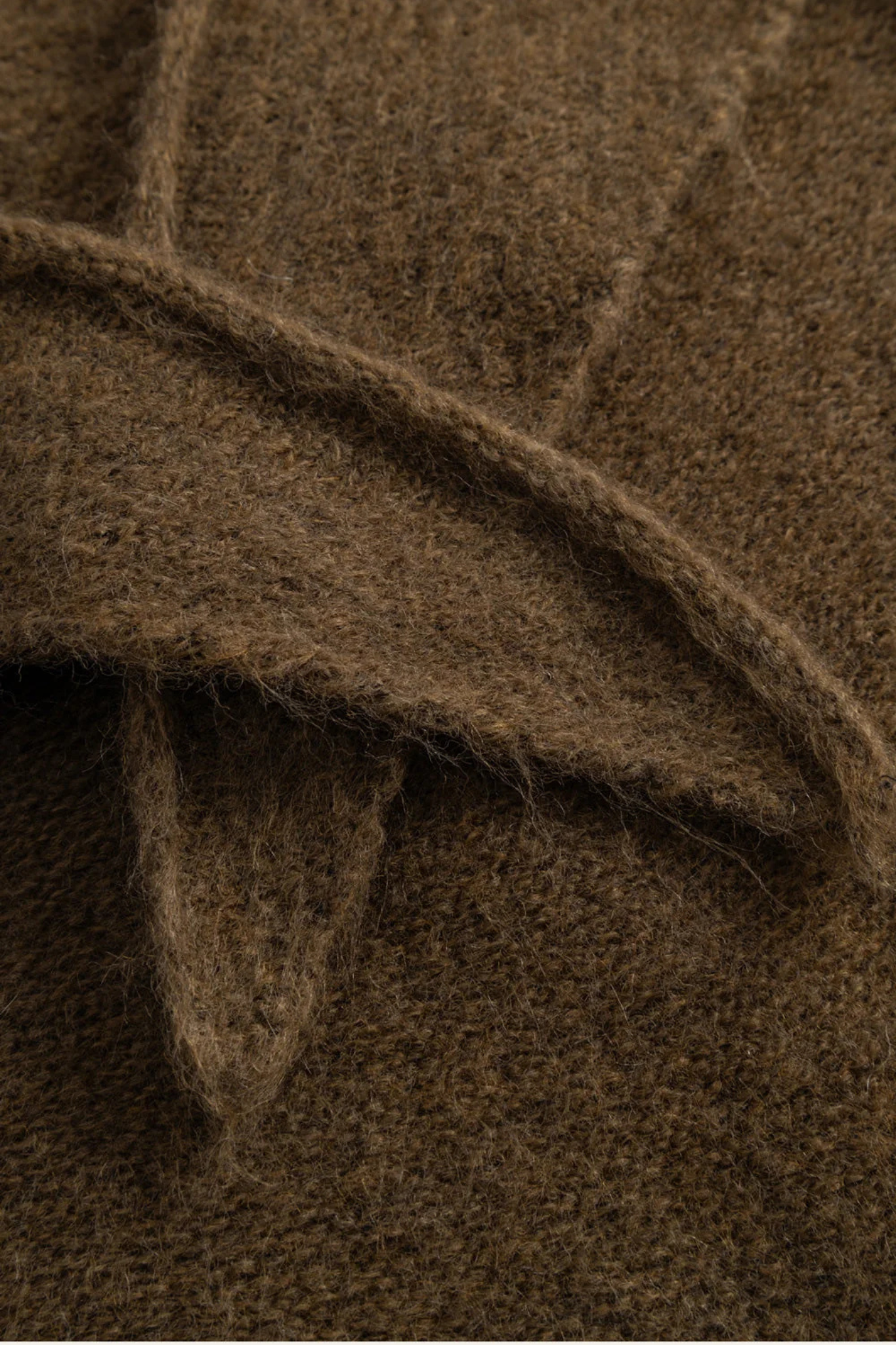 LOENA KNIT SCARF - MILITARY GREEN MELANGE