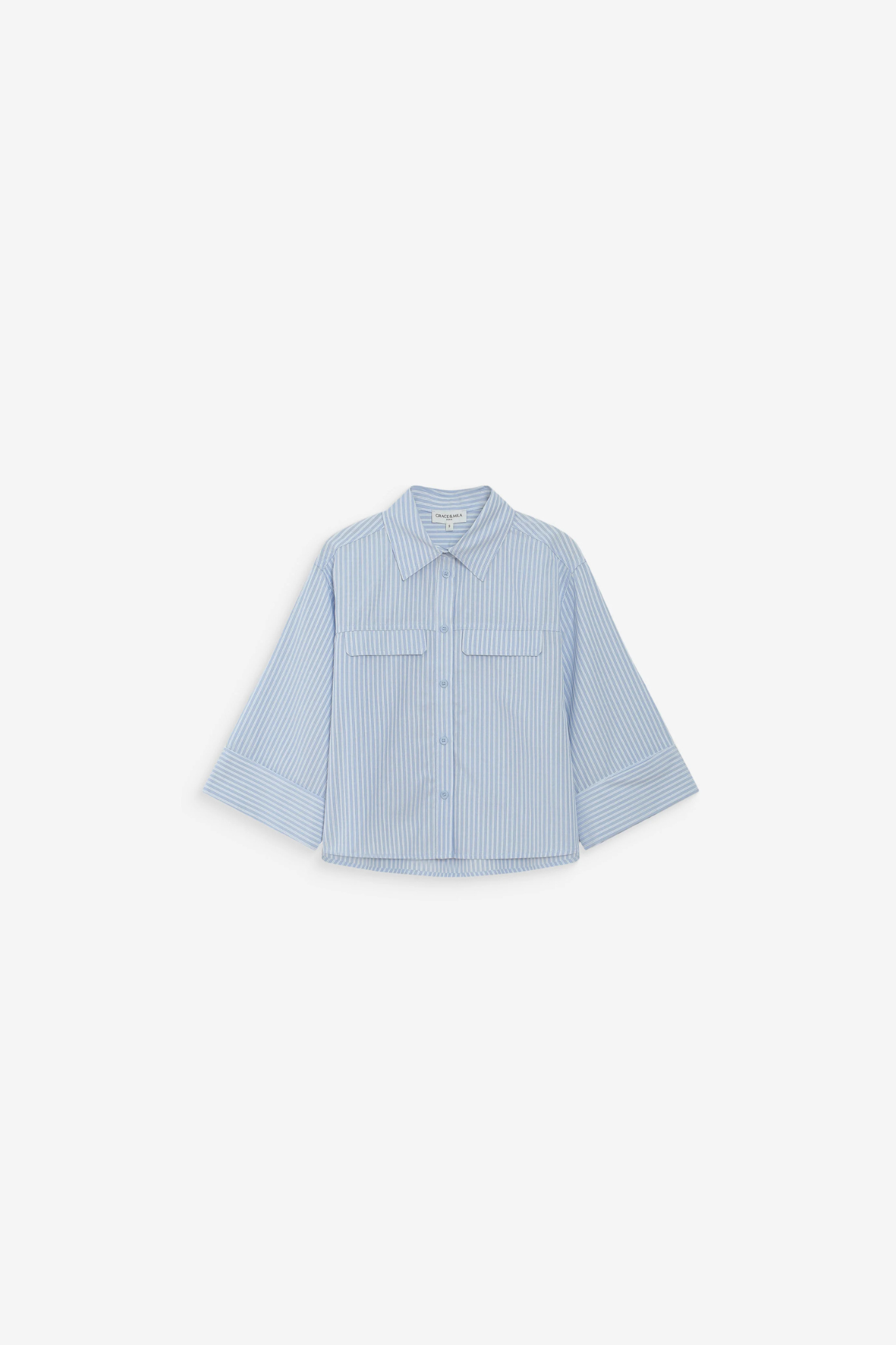 VOICE STRIPED SHIRT - CIEL