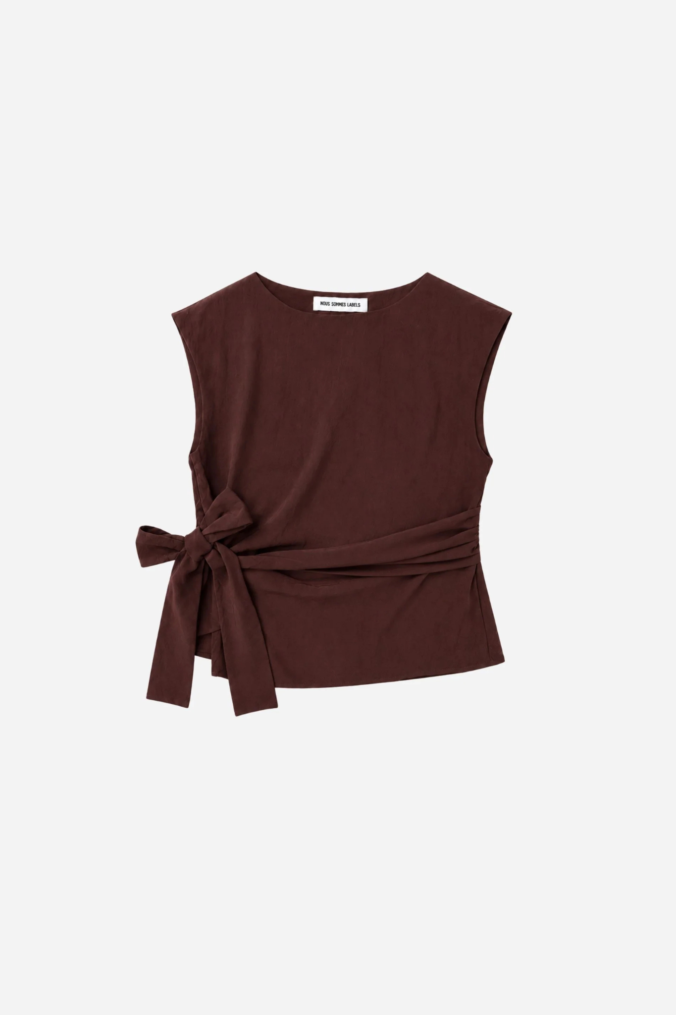 MADDIE TIE TOP - BORDAUX