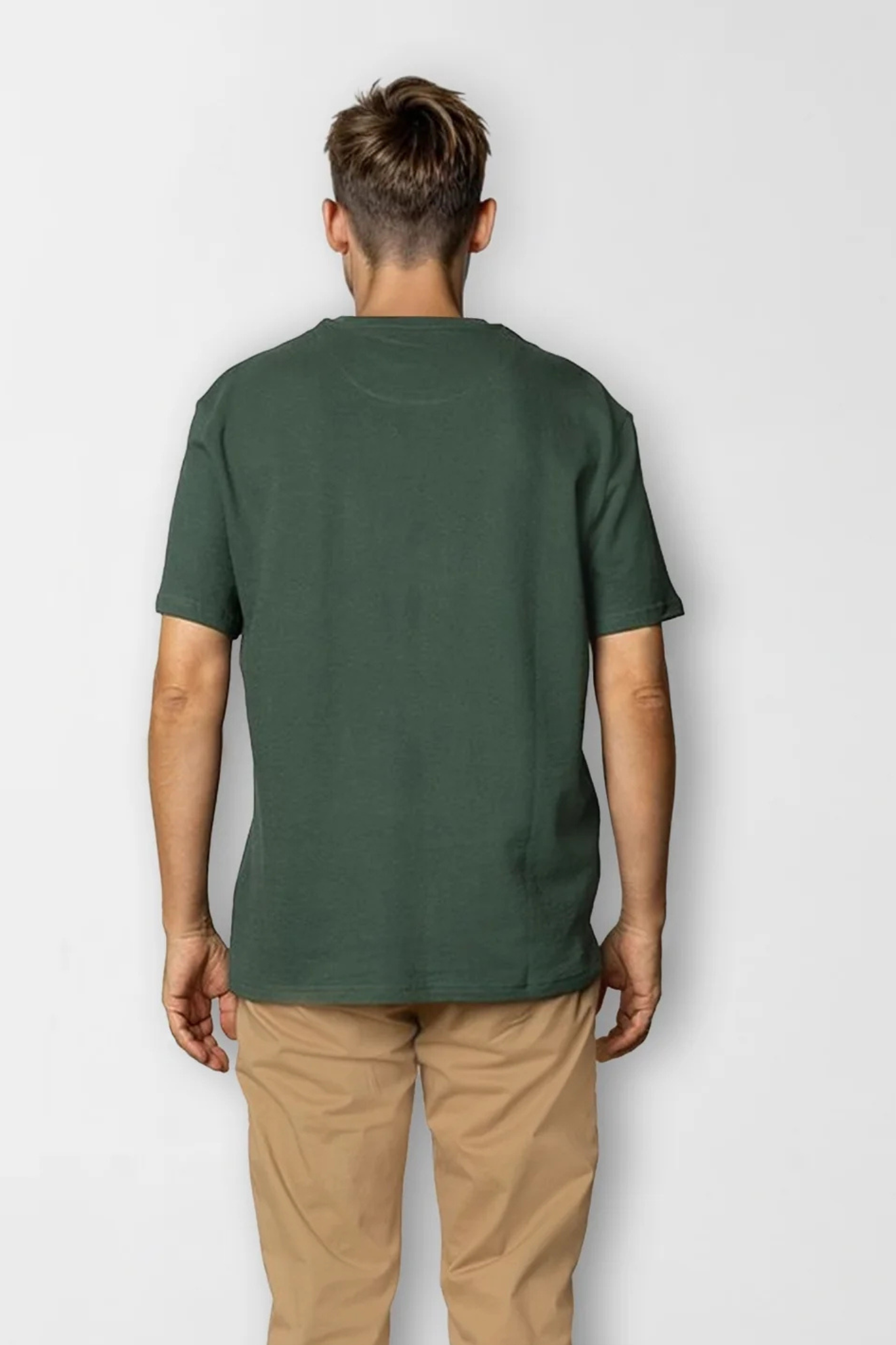 CALTON STRUCTURED TEE - DARK GREEN