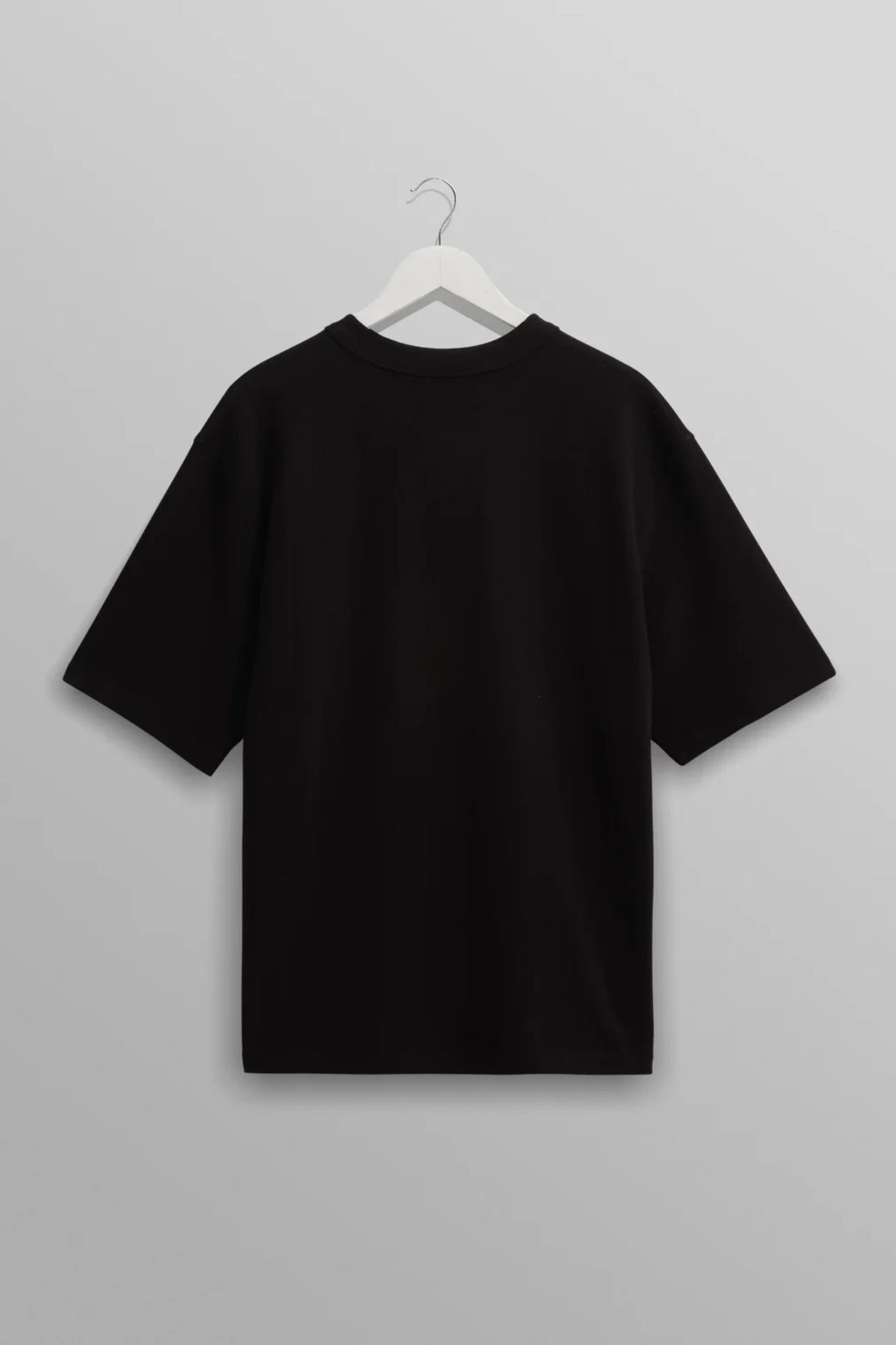 Wax London milton t-shirt in black. Front flatlay view