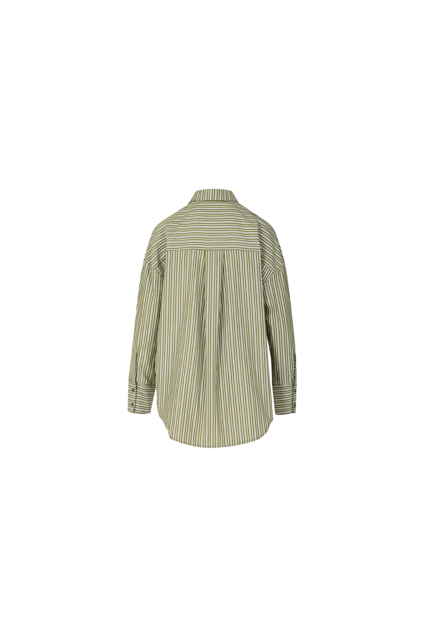 LOOSE STRIBET SHIRT - GREEN STRIPE