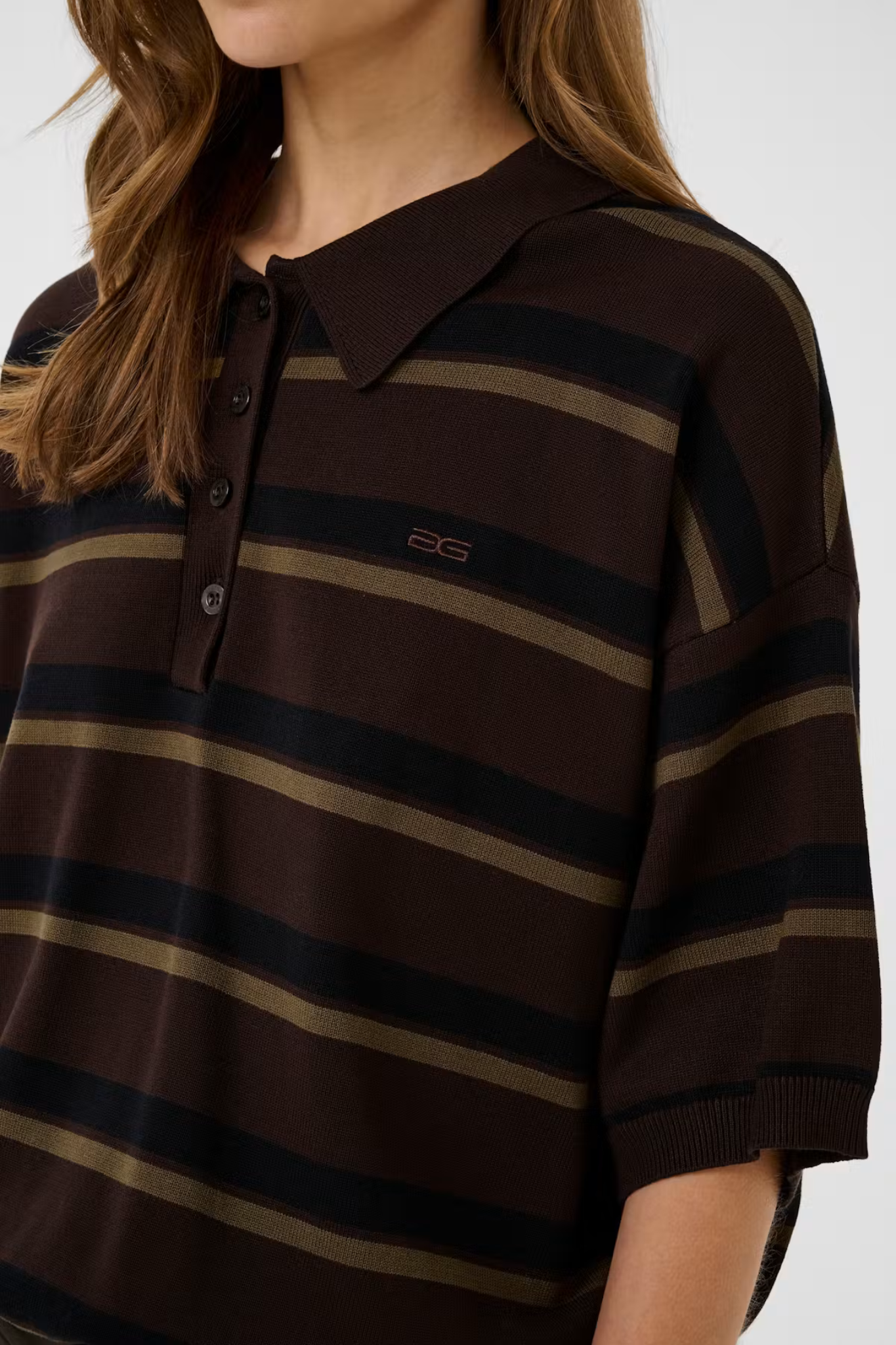 TAIA SS KNIT POLO - MULTICOLOR