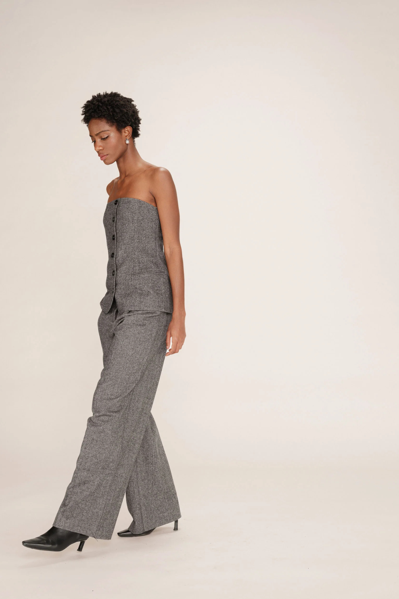 TANDEM STRAPLESS TOP - ANTHRACITE