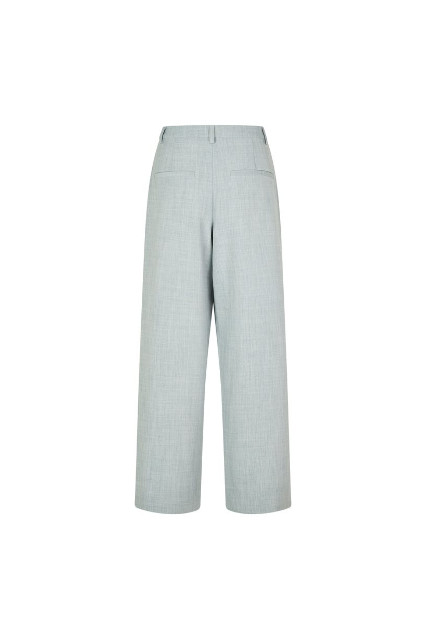 MBYM danly elanna pants in lead. Back flatlay view