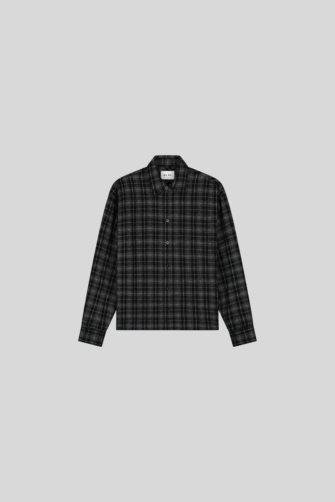 PLAID BOXY SHIRT - CHARCOAL