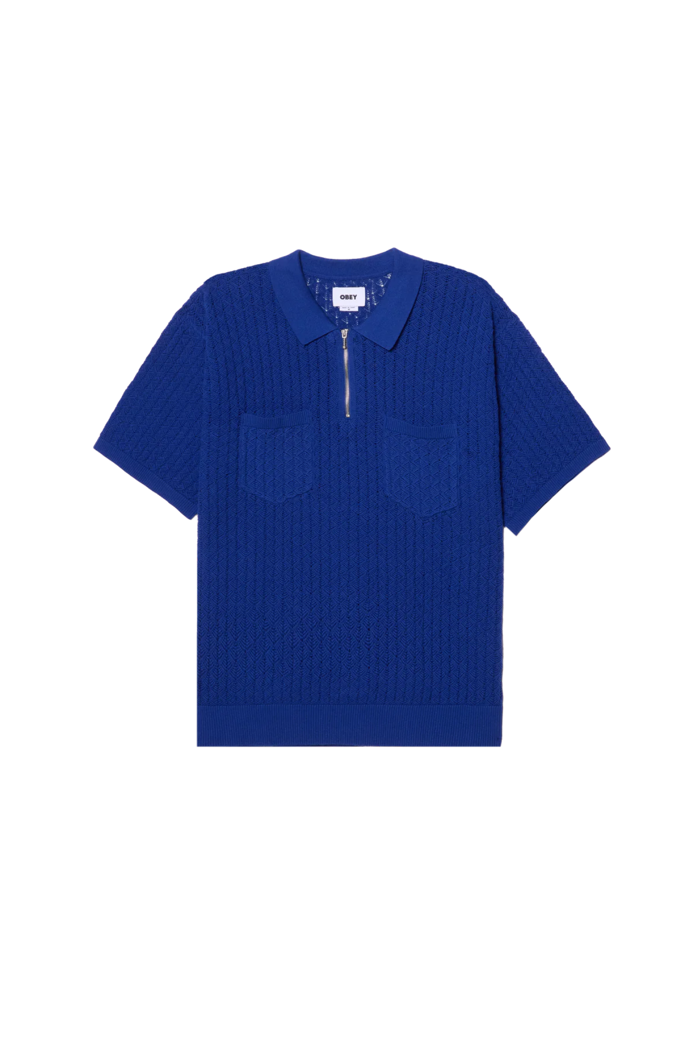 GRANT QUATER ZIP SWEATER - SURF BLUE