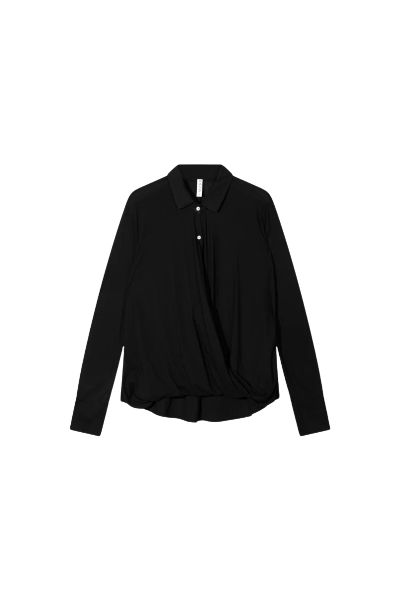 WRAP BLOUSE - BLACK