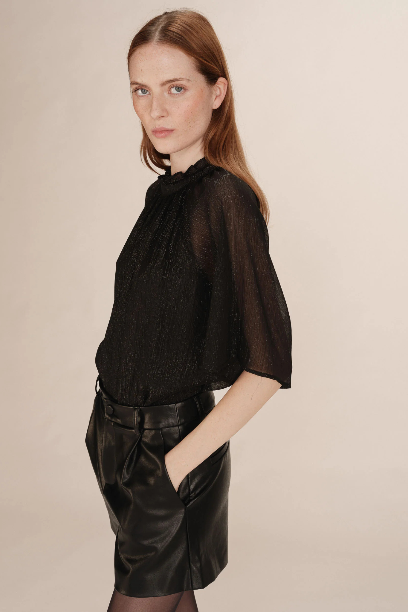 TOPAZE BLOUSE - BLACK