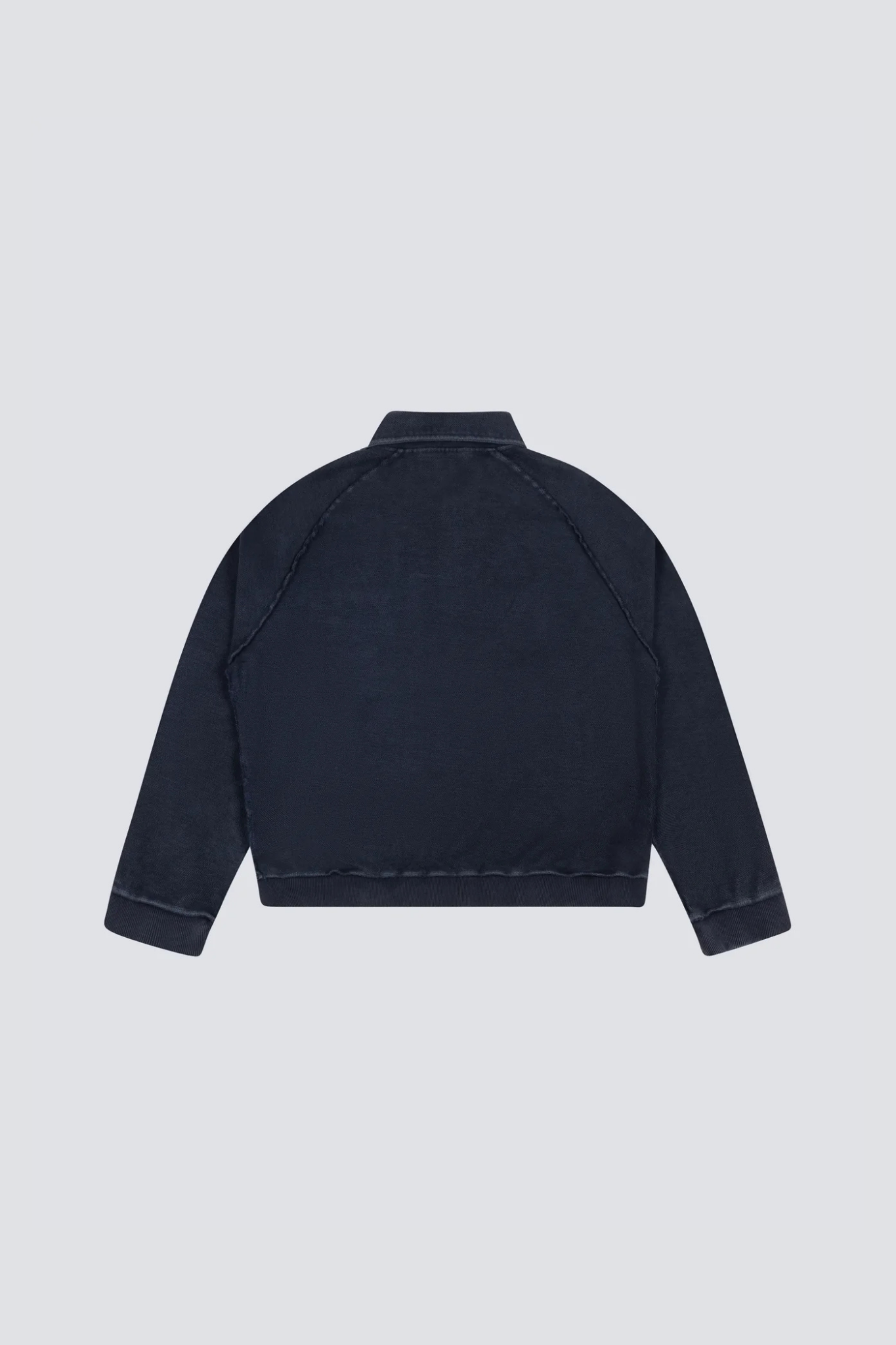 CHEST POCKET SWEAT POLO - WASHED MIDNIGHT BLUE