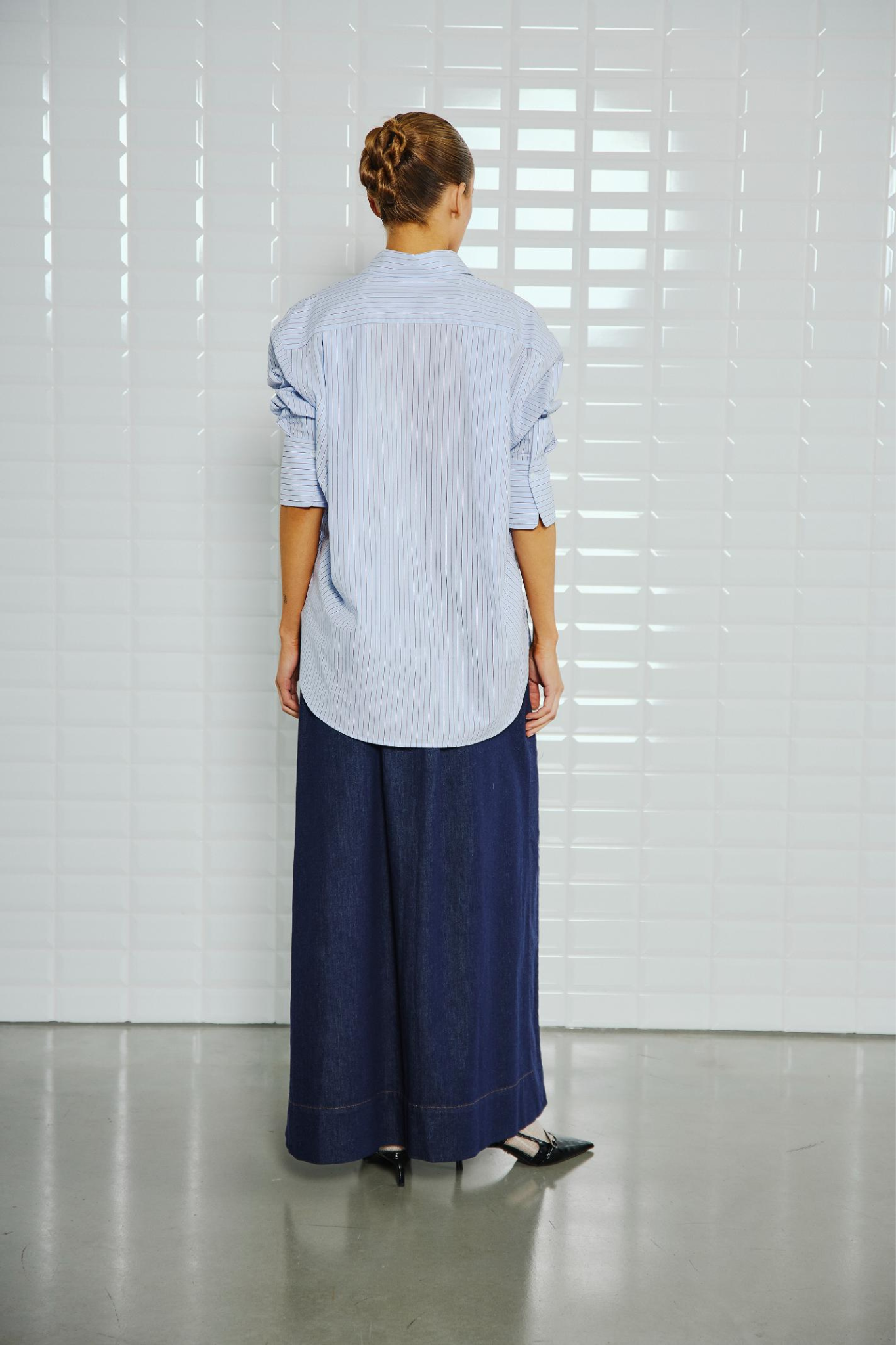NOA LS STRIPED SHIRT - TRUE BLUE STRIPE