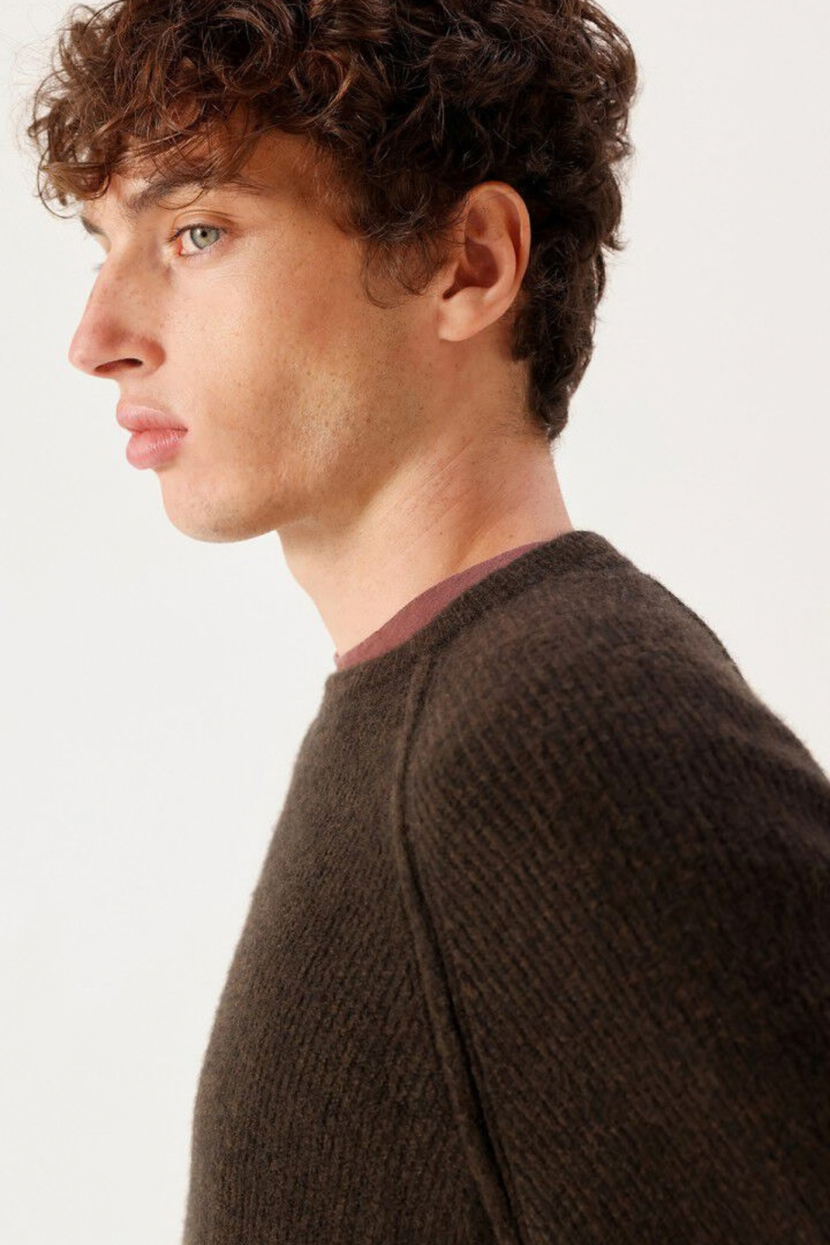 DAMSVILLE SWEATER MEN - CHOCO CHINE