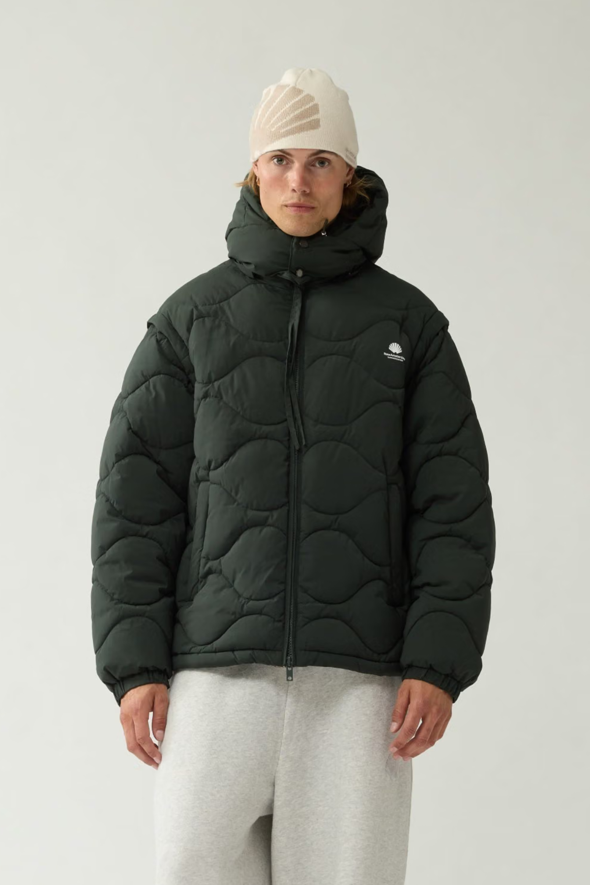 DETACHABLE JACKET - OLIVE