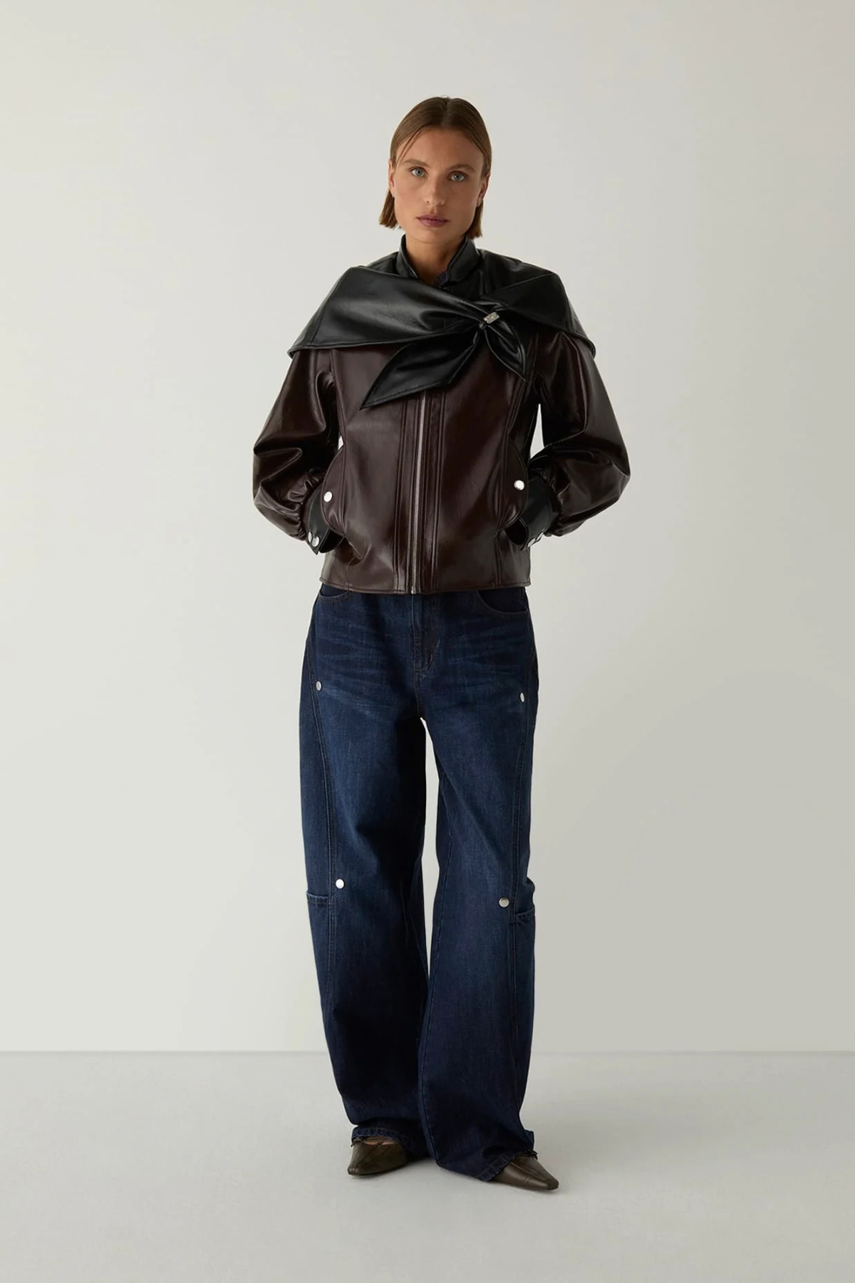 NOOR BOMBER JACKET - BROWN