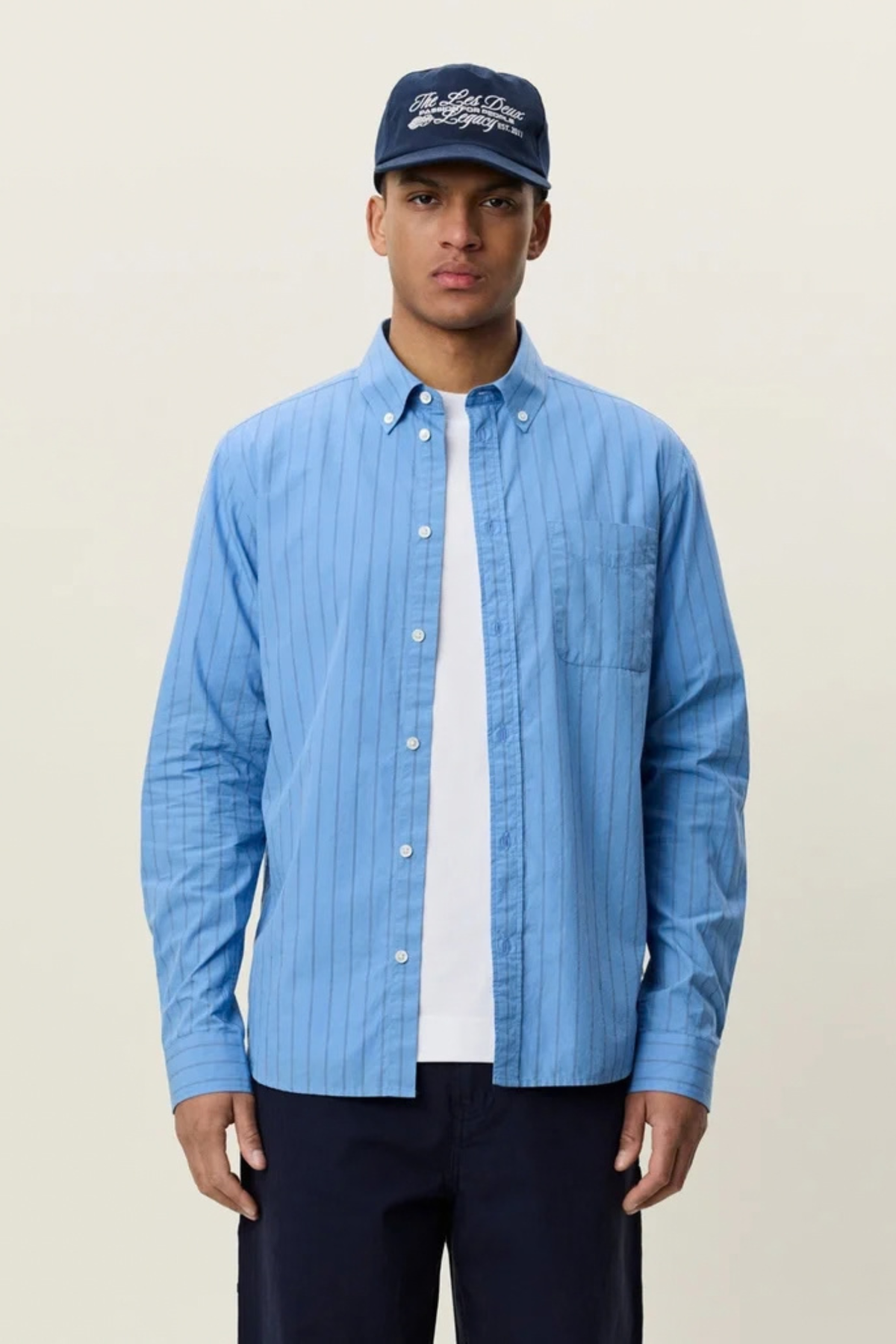 STRIPE POPLIN SHIRT - ALLURE