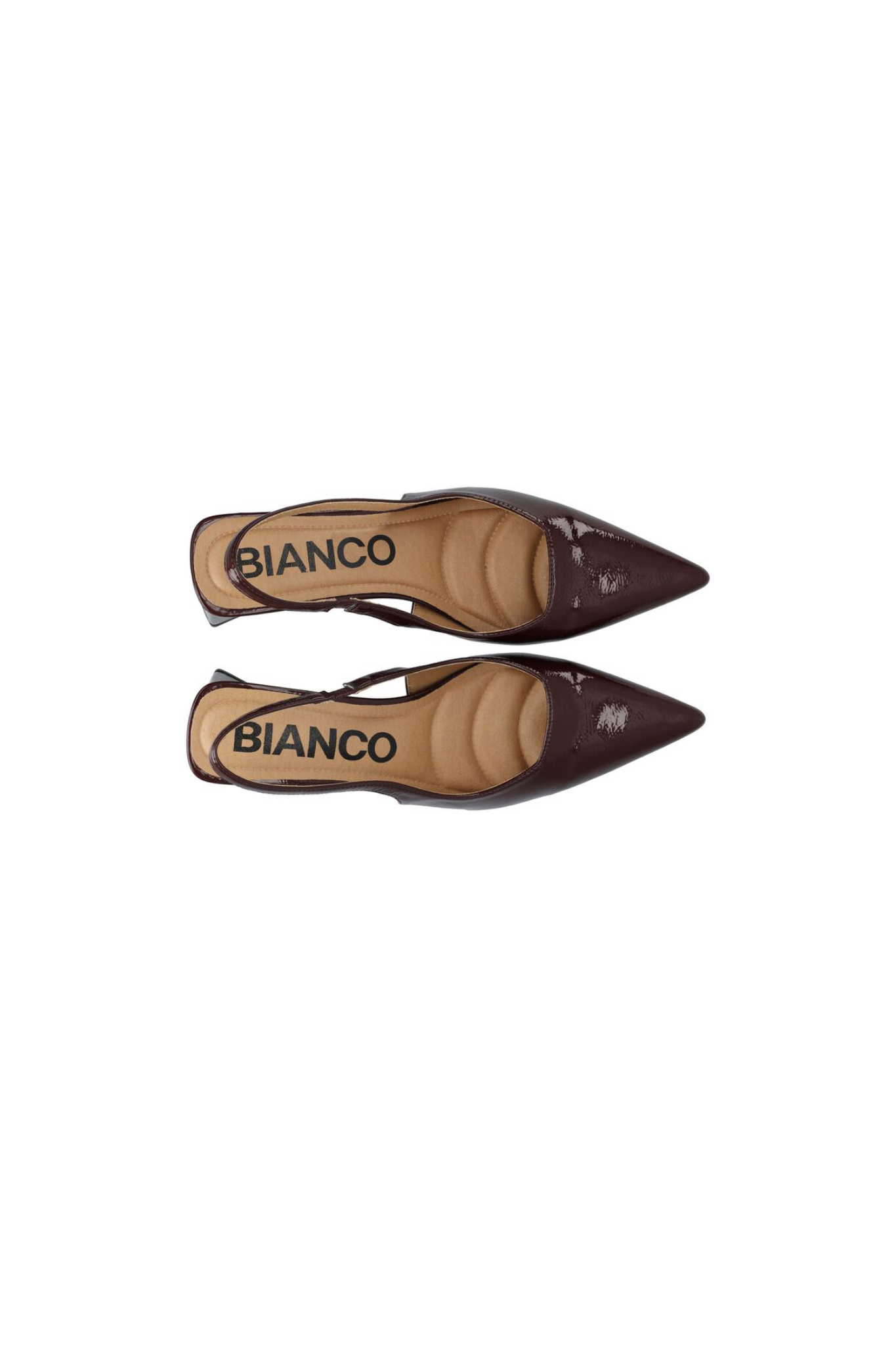 MARALYN SLINGBACK PATENT SHOES - BORDAUX