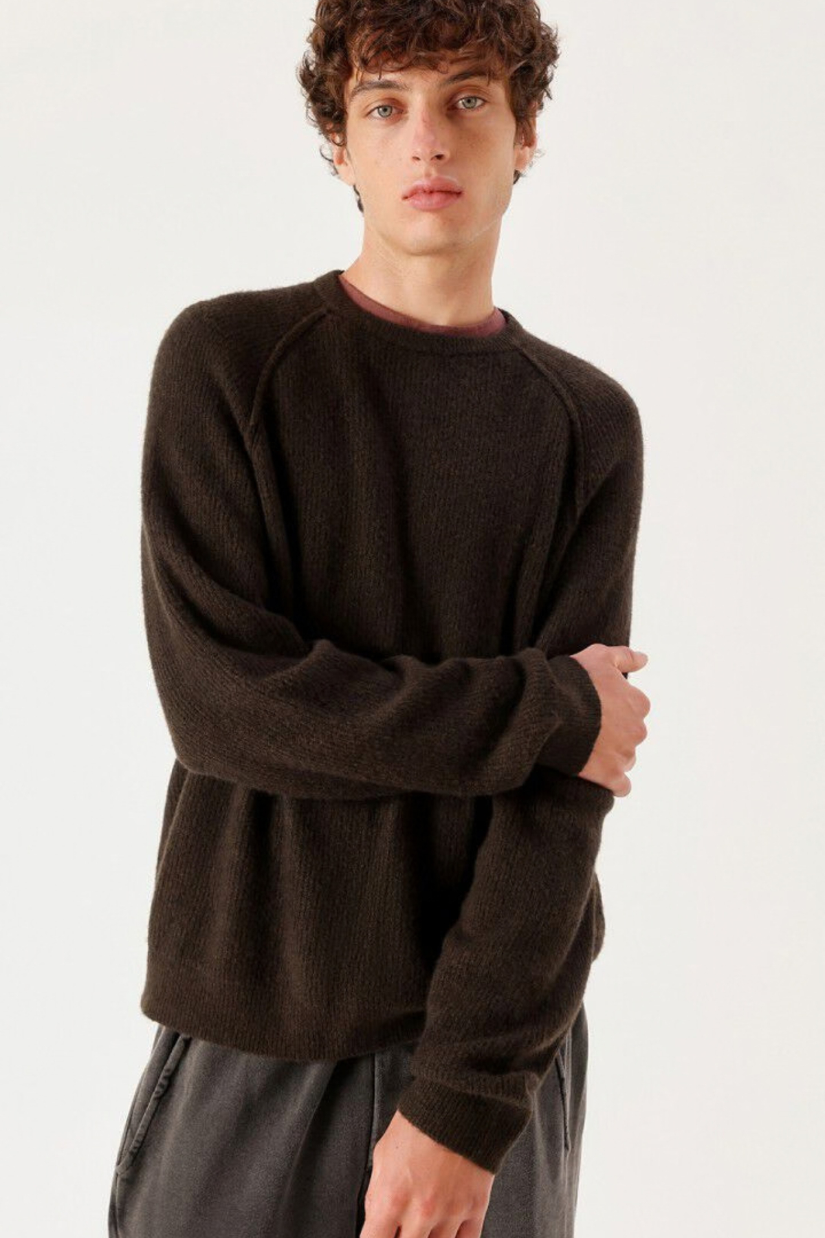 DAMSVILLE SWEATER MEN - CHOCO CHINE