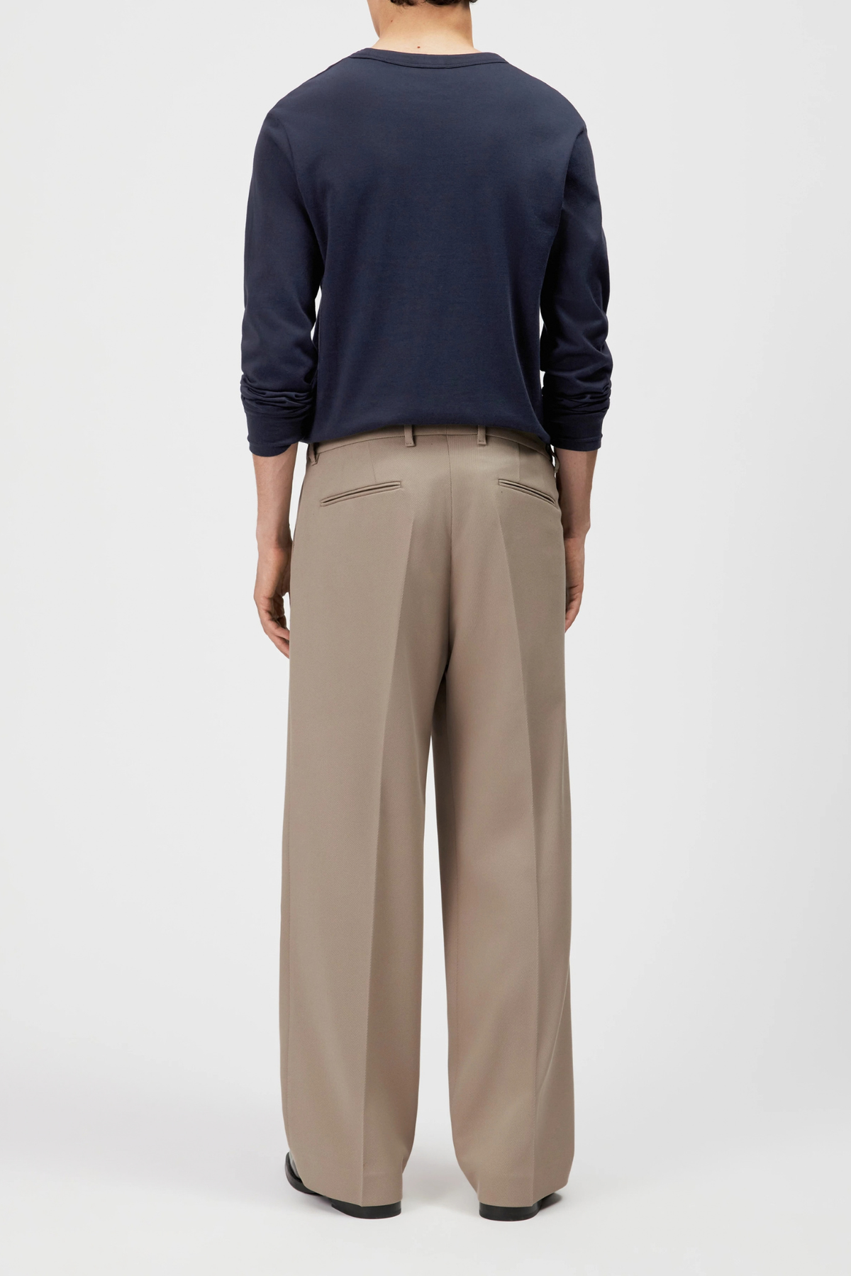 LEEK WIDE TROUSERS - GREIGE