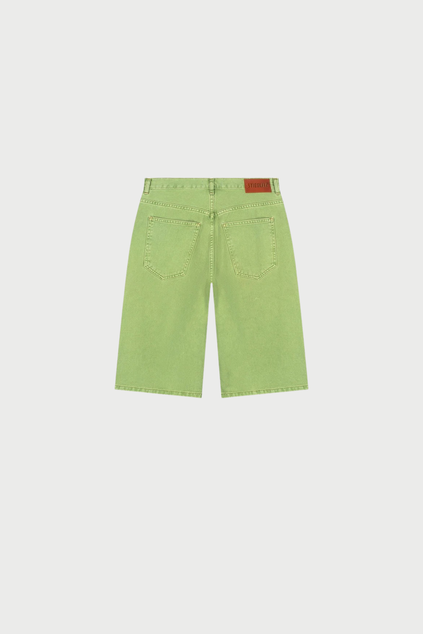 ALEXIO DENIM SHORTS - GREEN