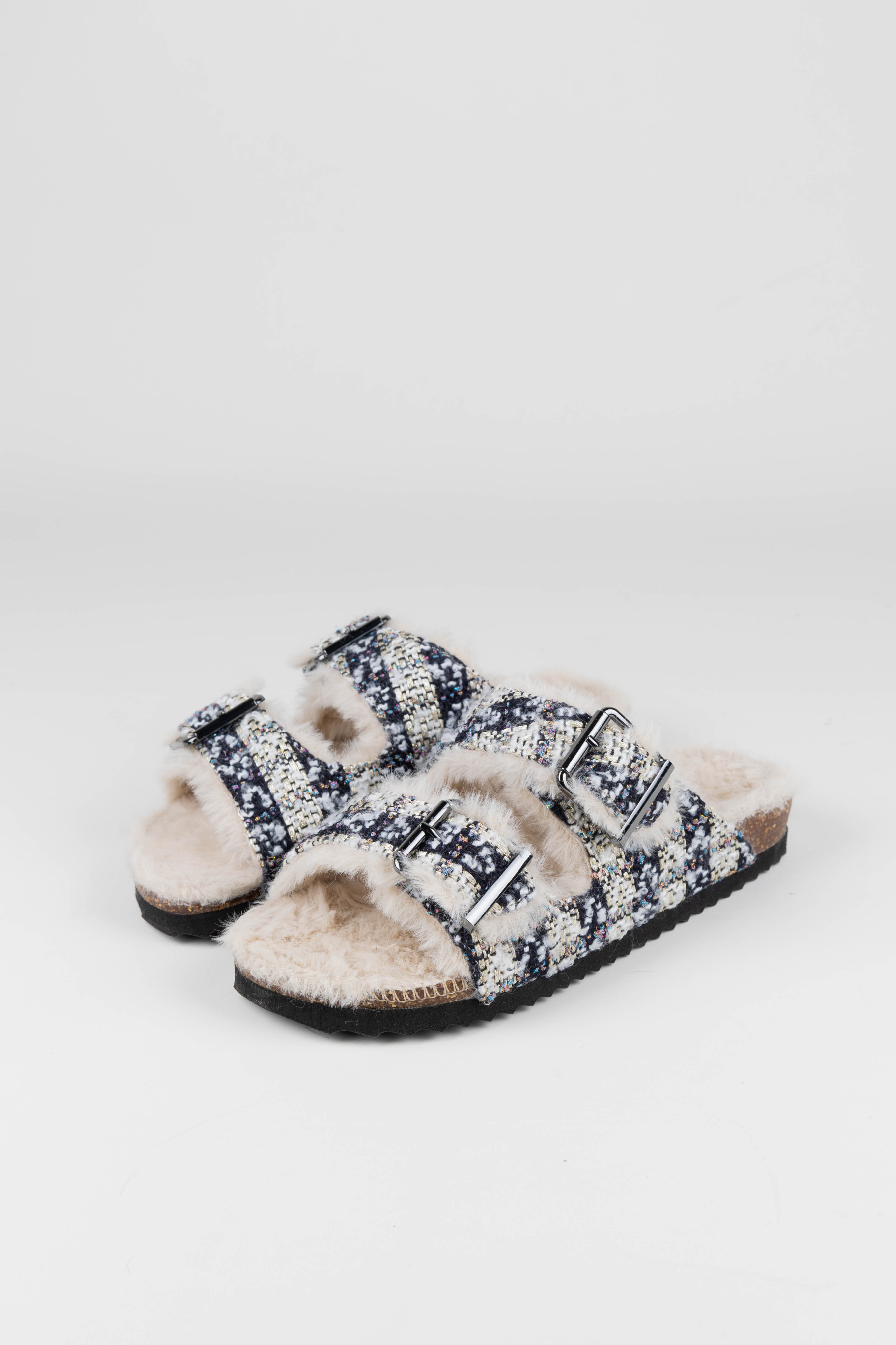 OU - FURBIO FUR SLIPPERS WOMEN - WHITE