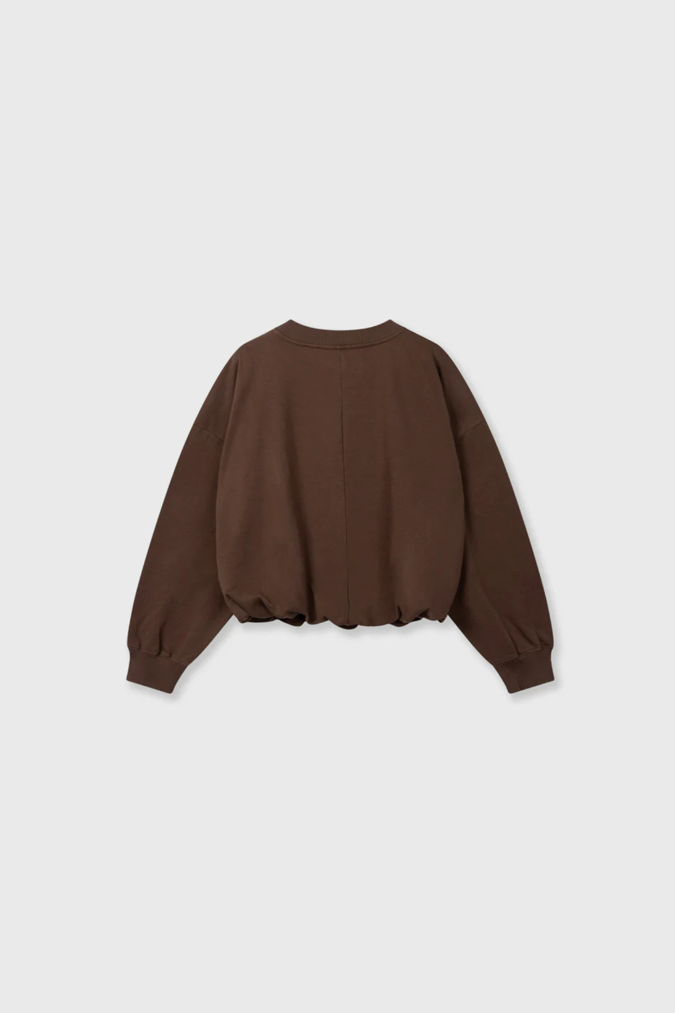 PLEATED SWEATER - DARK TRUFFLE