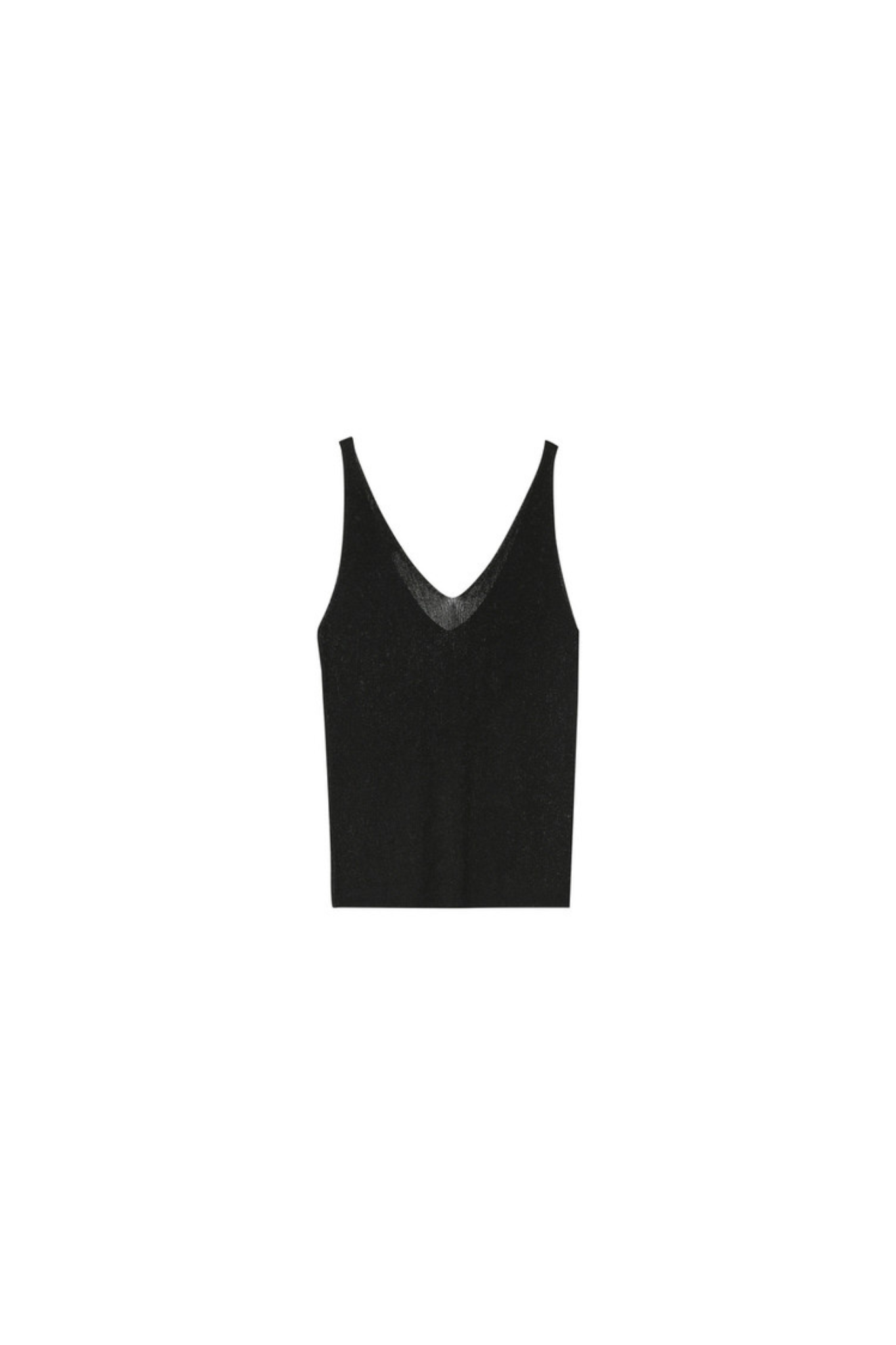 Grace & Mila paillette top in black. Back flatlay view