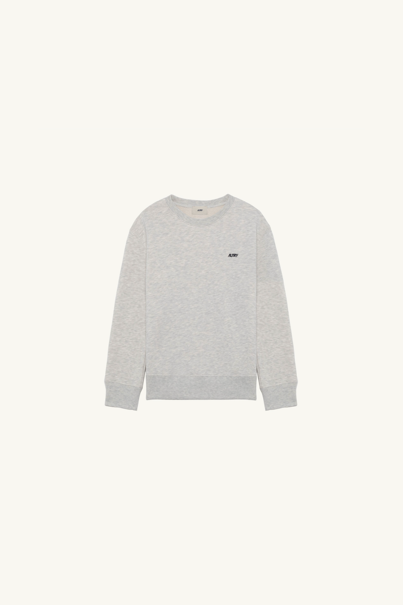 EMBROIDERED AUTRY LOGO CREWNECK - JERSEY MELANGE