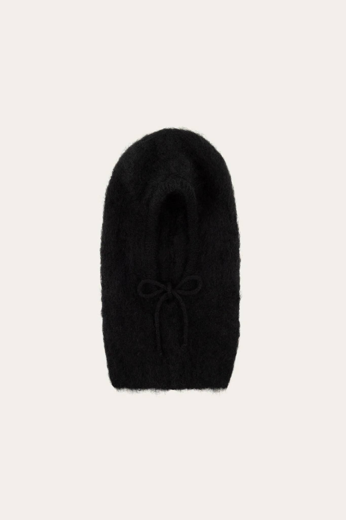 MERLE KNIT BALACLAVA BEANIE - BLACK
